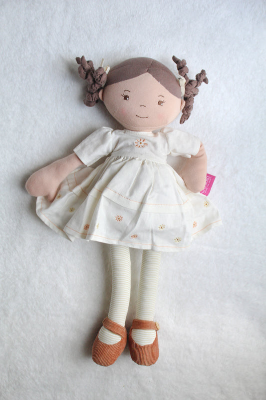 Premium Cecilia Linen Doll with Realistic Brown Hair - Perfect for Home Decor, Gift Giving & Collectible Display