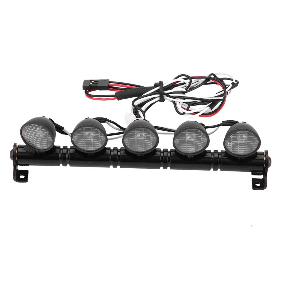 5PCS LED RC Car Lights - Metal RC Model Car Accessory with Lampshade for HSP REDCAT AXAIL SCX10 Traxxas 4 D90 110 Tamiya CC01 - Durable Off-Road Lighting Upgrade for RC Crawlers & Rock Racers