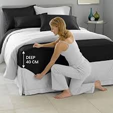600 Thread Count 100% Egyptian Cotton 8-Piece Bed in a Bag Comforter Set - Ultra Soft Twin XL Bedding with Ruffle Bedspread & 25
