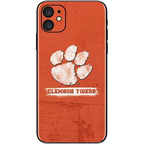 Officially Licensed Clemson Tigers Vintage Design Phone Skin Decal for iPhone 11 - Durable Protective Vinyl Sticker for College Fans, Sports Enthusiasts & iPhone Users