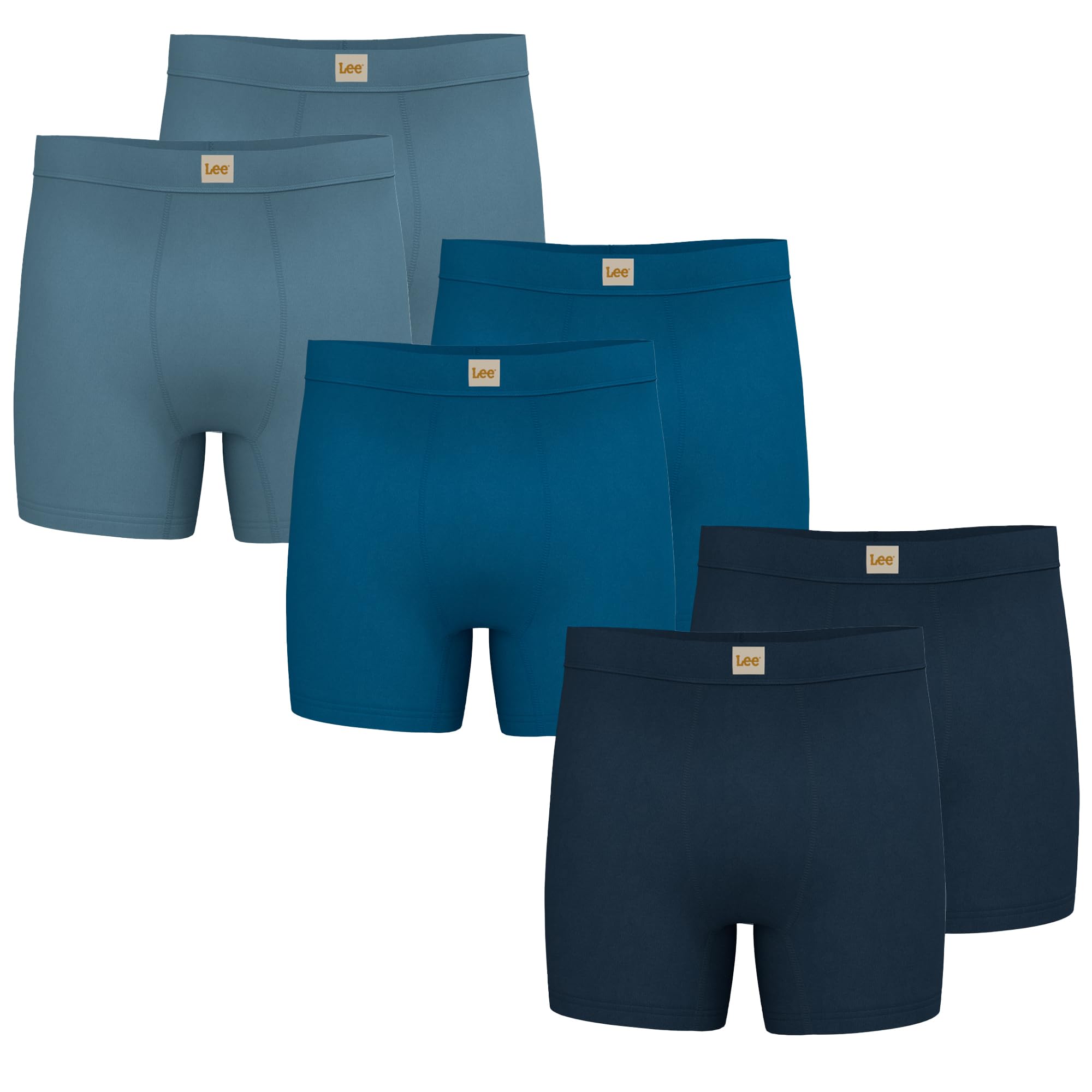 Lee Men's Boxer Briefs - Soft Cooling Underwear for Men, Moisture Wicking & Breathable Multipack - Perfect for Workout, Travel and Everyday Comfort