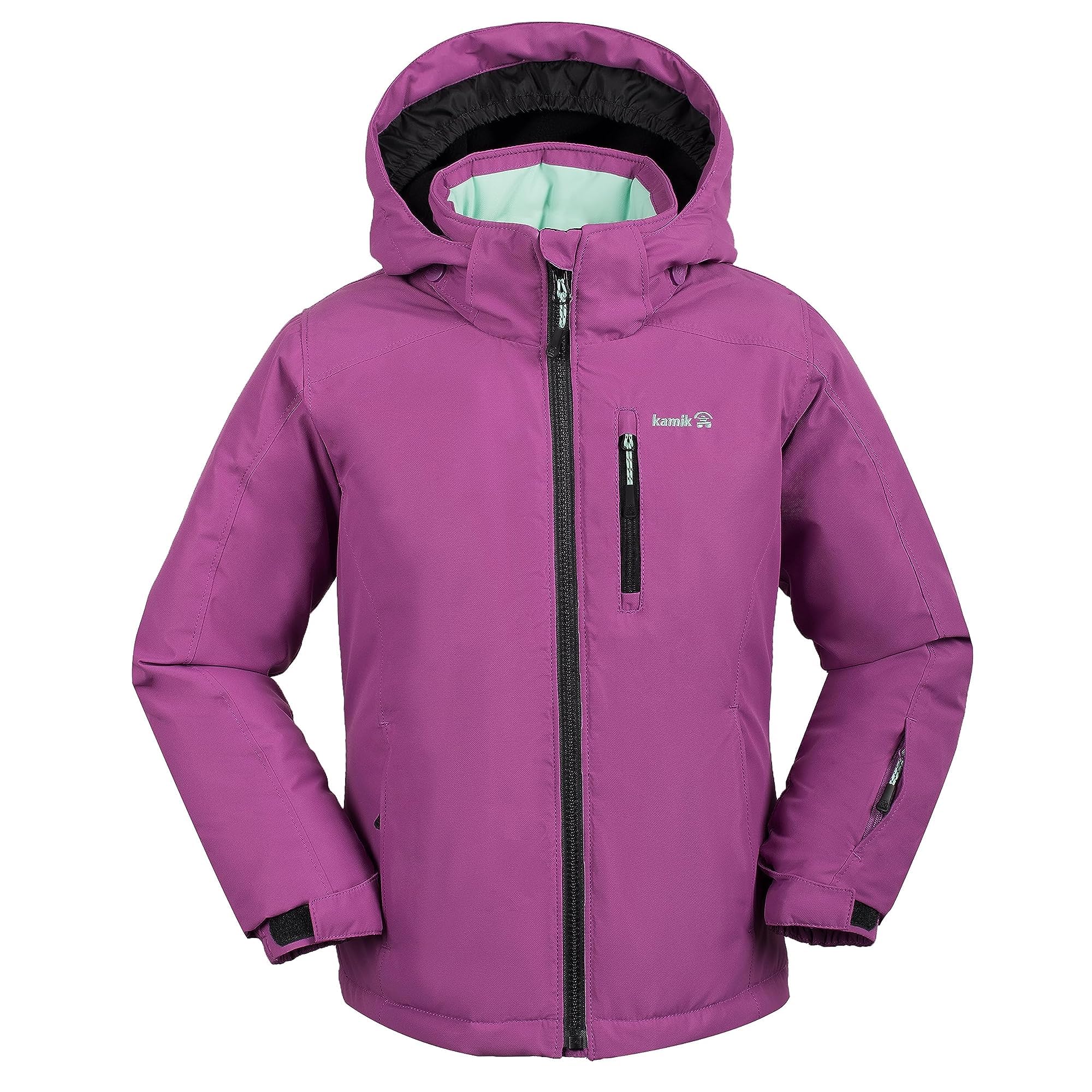 Kamik Girl's Aura Insulated Winter Jacket - Waterproof & Warm Coat for Toddler, Little Kids & Big Kids - Perfect for Snow Play, School & Outdoor Activities