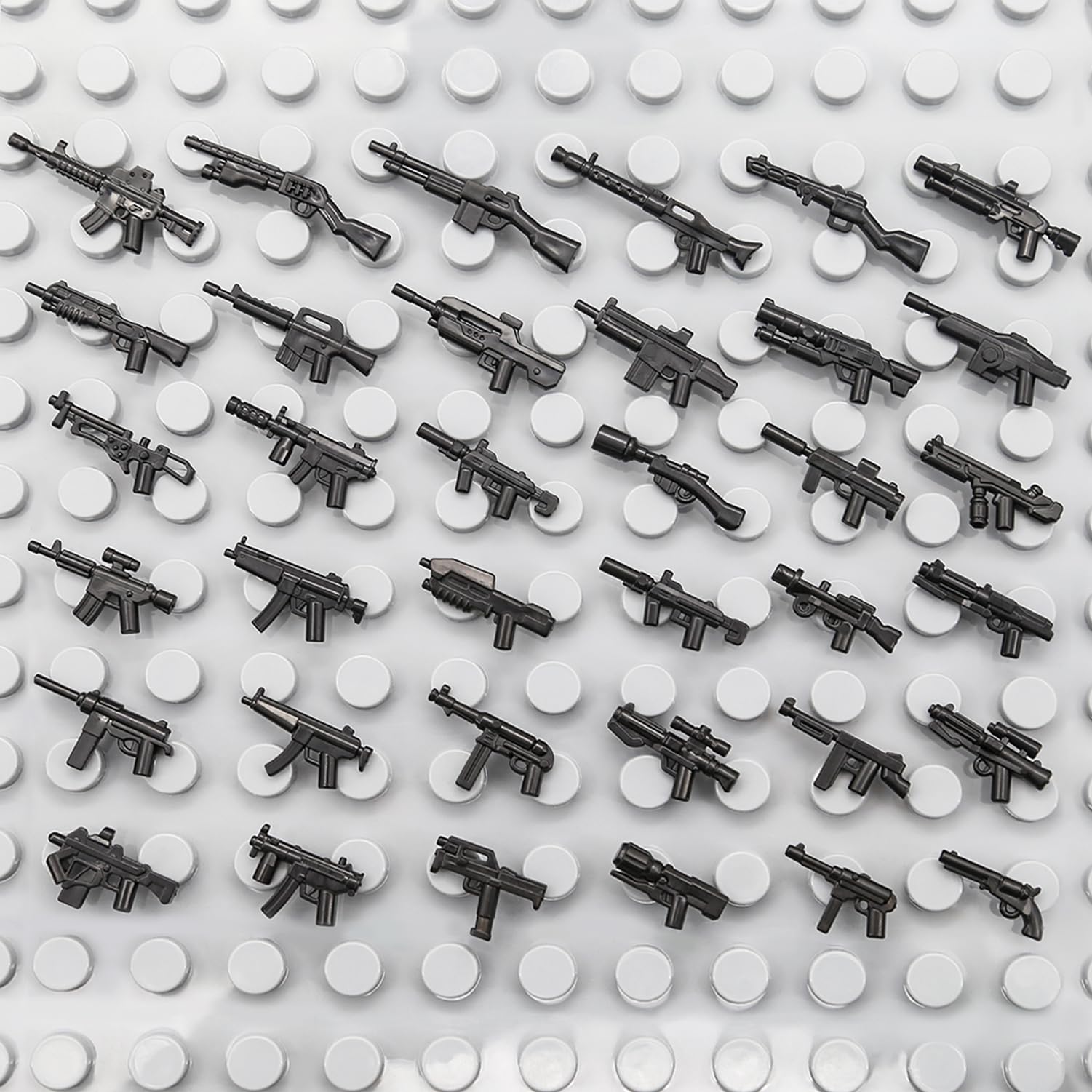 Military Minifigure Weapon Packs - 500pcs SWAT Army Equipment for Brick Soldier Toys | WW2 Bases & Rangers Combat Scenes