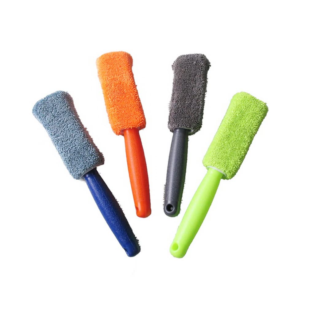 VICASKY 2-Pack Car, Truck & Motorcycle Cleaning Brush Set - Heavy Duty Wheel, Tire & Hub Scrubber for Deep Cleaning - Perfect for Auto Detailing, Bike Maintenance & DIY Car Wash Accessories