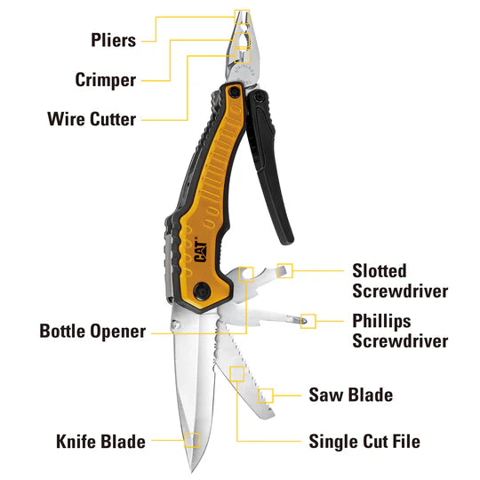 XL Multi Tool - Heavy Duty Stainless Steel Multi-Purpose Tool for Camping, Hiking, Survival & Everyday Use