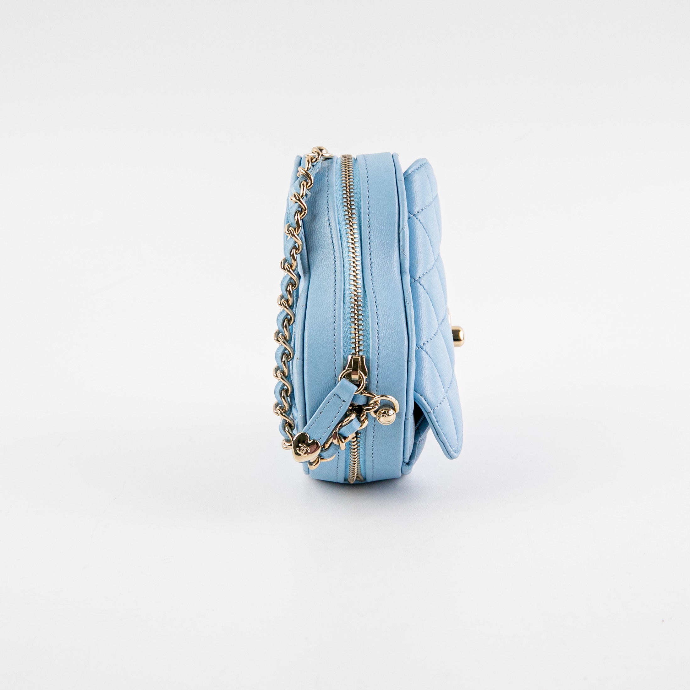 Chanel Mini Heart Bag in Blue - Elegant Crossbody Purse for Women | Perfect for Date Nights, Parties & Special Occasions