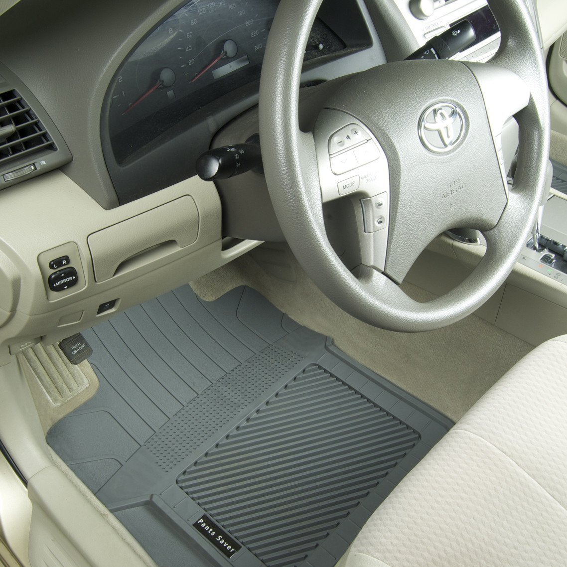 PantsSaver Custom Fit All-Weather Floor Mats for 2004 Toyota Matrix - Heavy Duty Front & Rear Seat Car Mats (4-Piece Set, Grey) | Perfect for Winter Snow, Rain Protection & Daily Commuting