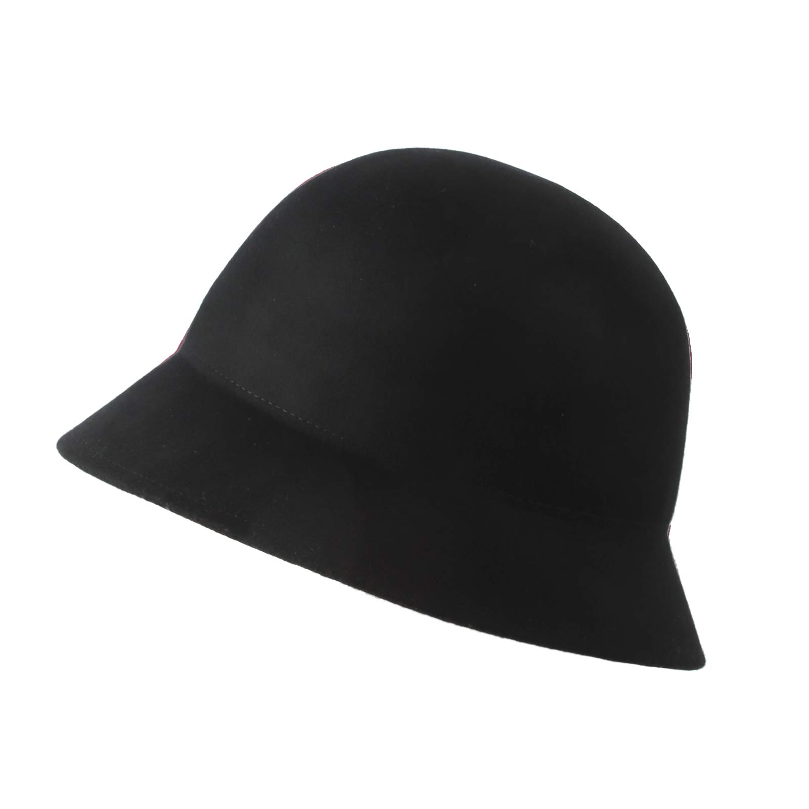 WITHMOONS Wool Felt Fedora Hat - Classic Bucket Hat for Men & Women | Vintage Style Wide Brim Sun Hat for Outdoor, Travel & Fashion Accessories