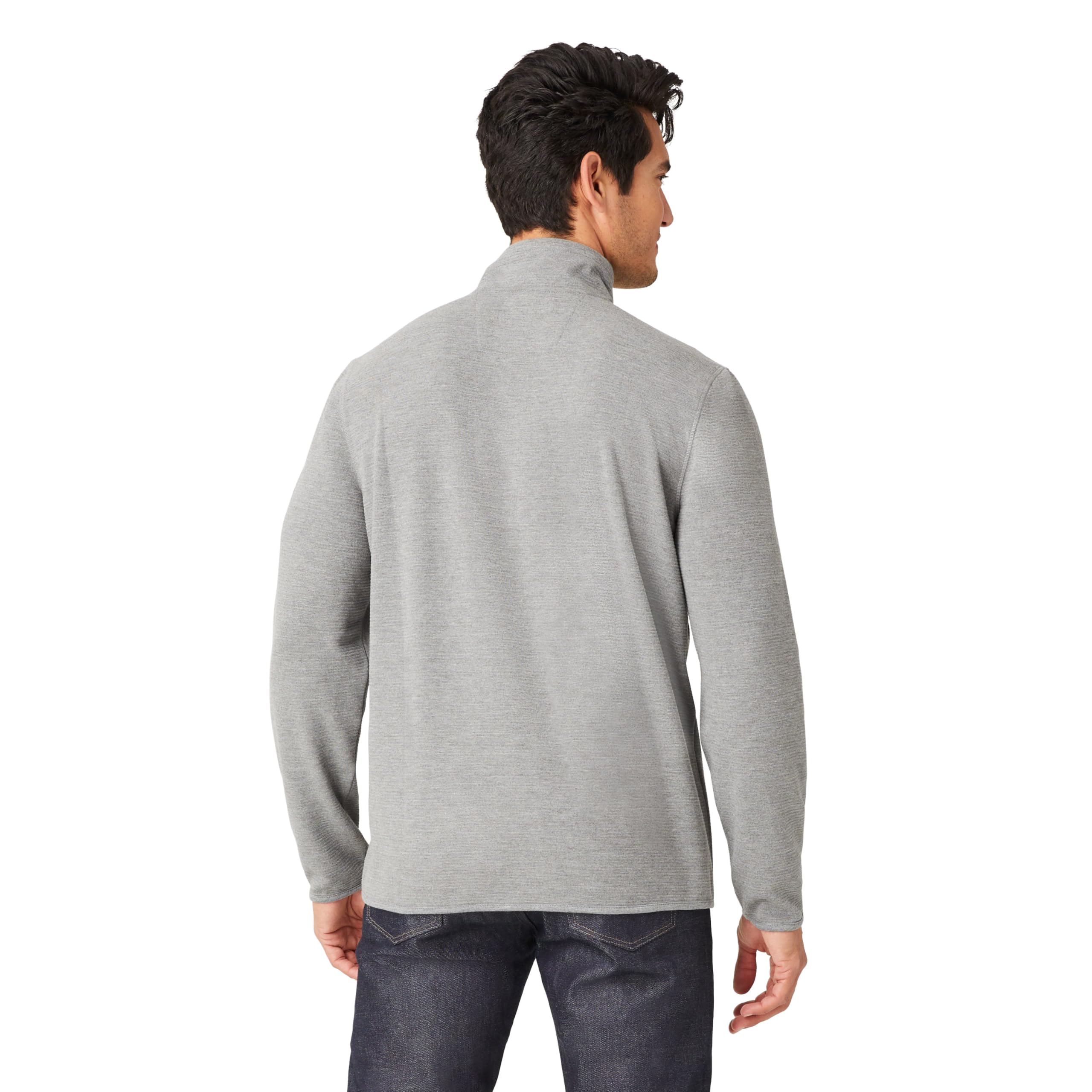 Free Country Men's Altitude Quilted Long Sleeve 1/2 Zip Mock Neck Shirt - Lightweight Hiking & Outdoor Performance Top for Cold Weather Adventures