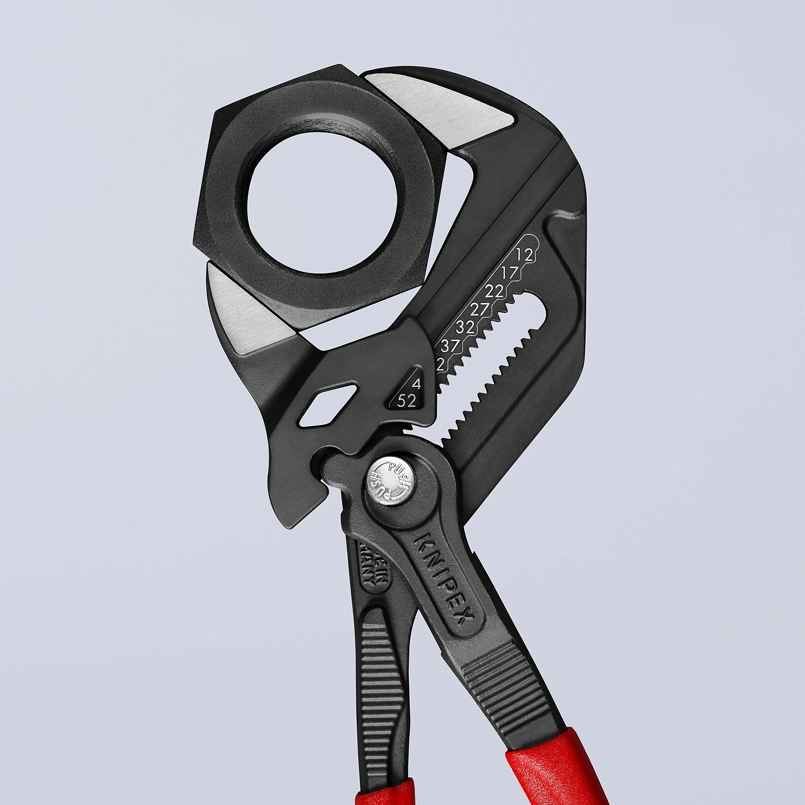KNIPEX 10-Inch Pliers Wrench with Black Finish (8601250) - Professional Plumbing & DIY Tool for Pipe Fittings, Automotive Repair & Home Improvement
