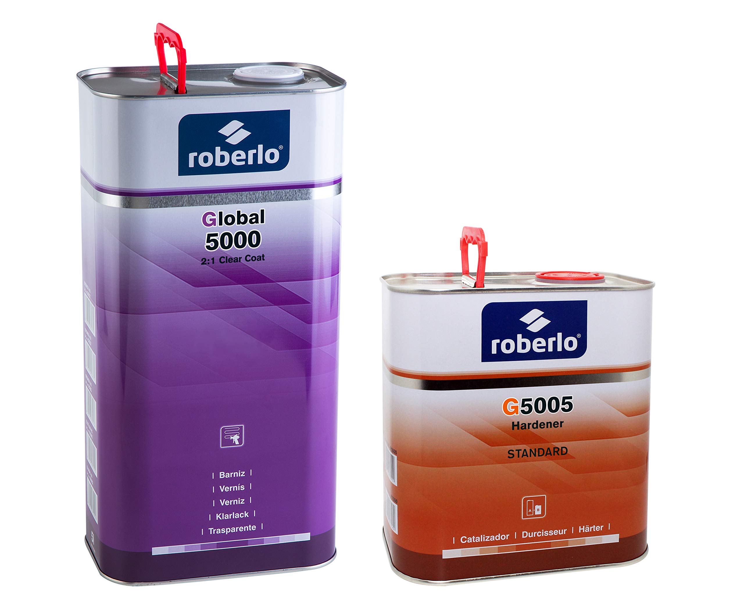 Global 5000 2:1 High Gloss Polyurethane Acrylic Clear Coat with G5005 Hardener Kit - 7.5L Automotive Paint for Cars, Trucks & Motorcycles | Professional-Grade Clear Coat for Showroom Finish & Vehicle Protection