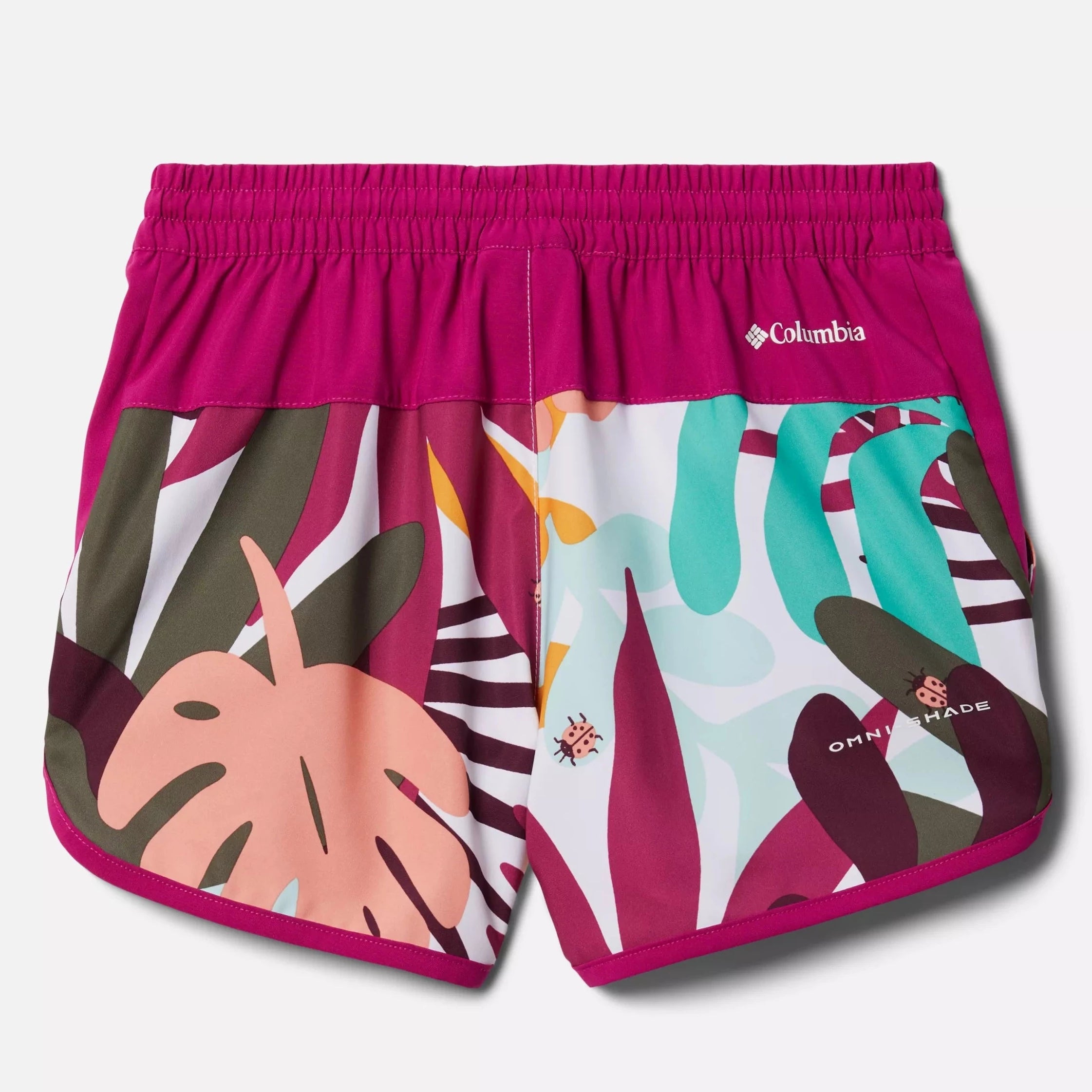 Columbia Men's White in the Leaves Sandy Shores Swim Trunks - Quick-Dry Board Shorts for Beach, Pool & Summer Water Activities