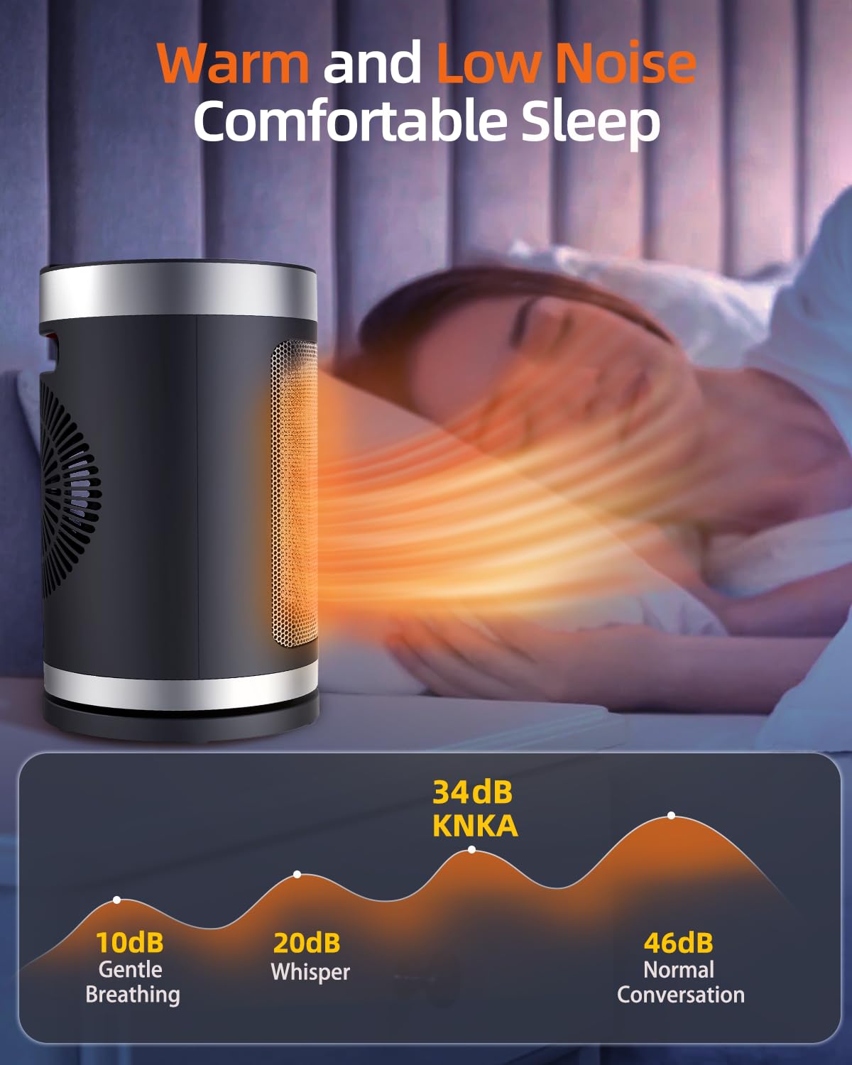 Portable Ceramic Space Heater with Thermostat - 1500W Fast Heating, 90° Oscillation, 4 Modes & 12H Timer - ETL Certified Indoor Electric Heater for Bedroom, Home & Office Use - Perfect for Winter Warmth & Energy-Efficient Heating