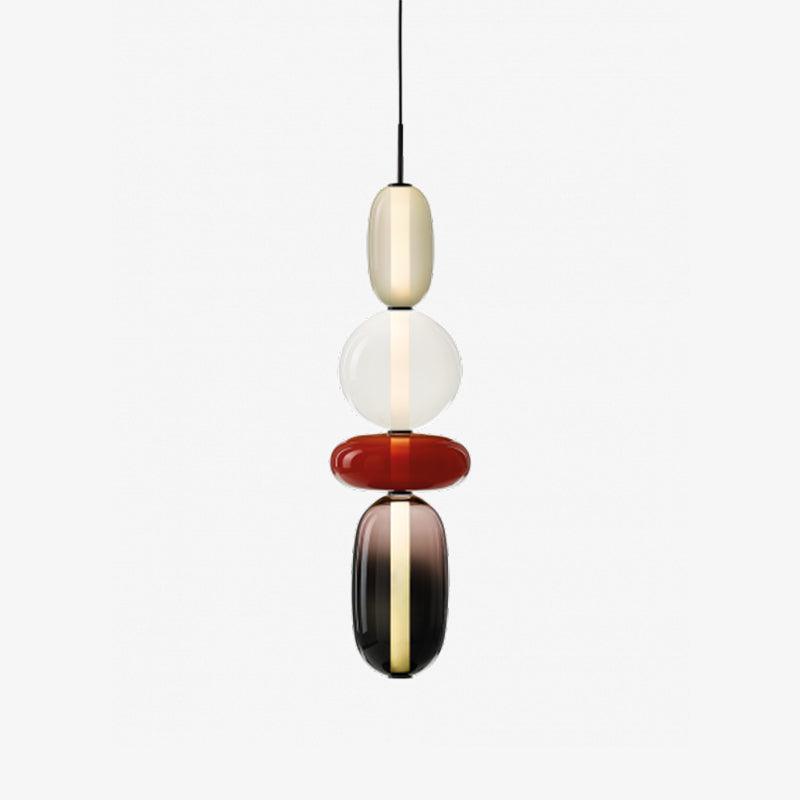 Stylish Candied Glass Pendant Light Set - Modern Hanging Fixture for Dining Room, Kitchen Island & Bedroom Decor