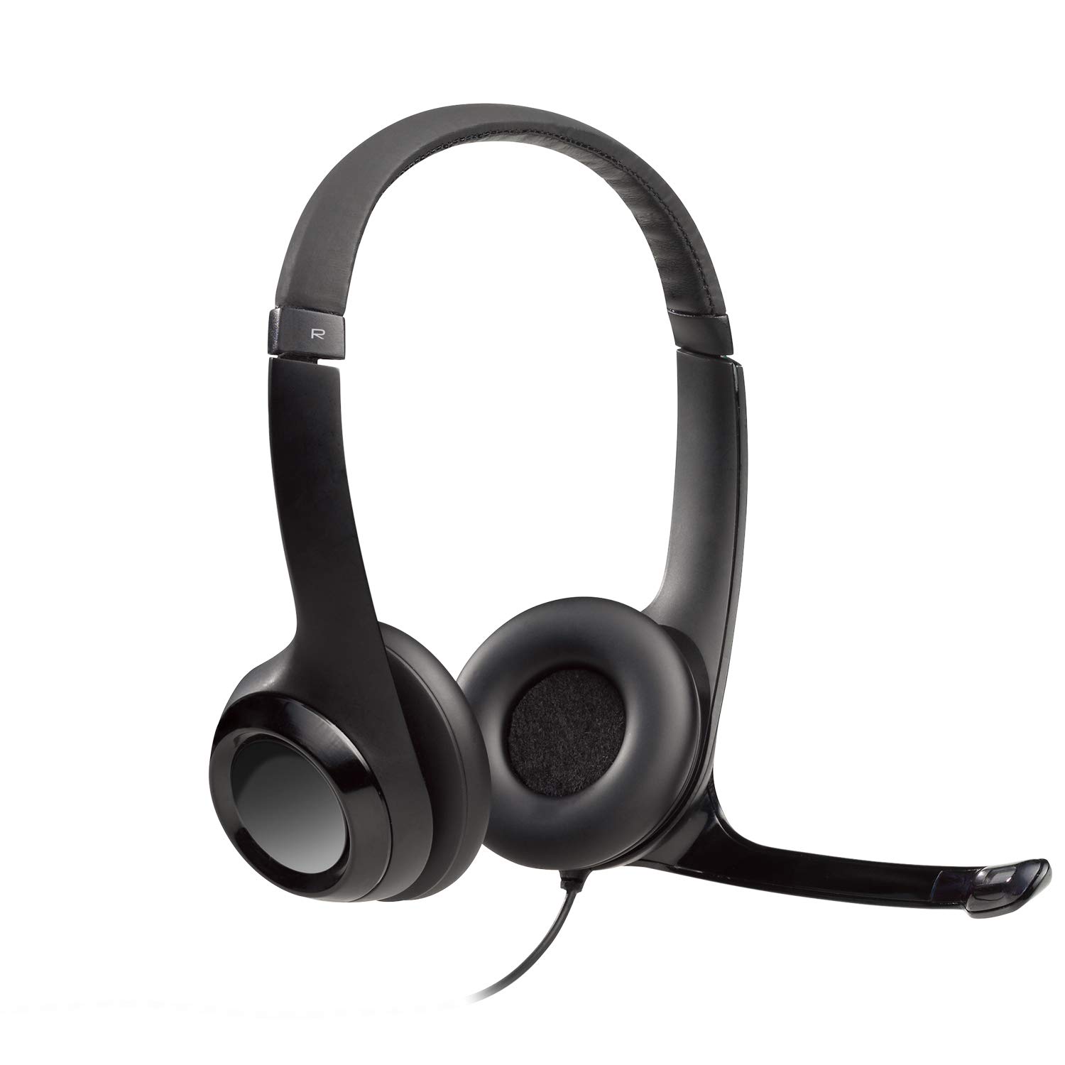 Logitech H390 Wired USB Headset with Noise Cancelling Mic - Stereo Headphones for PC, Laptop & Chromebook | In-Line Volume Control | Perfect for Online Meetings, Gaming & Remote Work (Black)