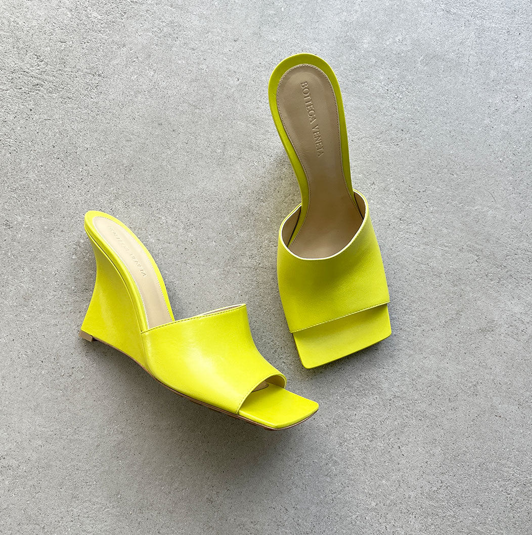 Kiwi Women's Stretch Mule Wedge Sandals with 90mm Heel - Comfortable Slip-On Shoes for Casual Outings, Office Wear & Summer Fashion