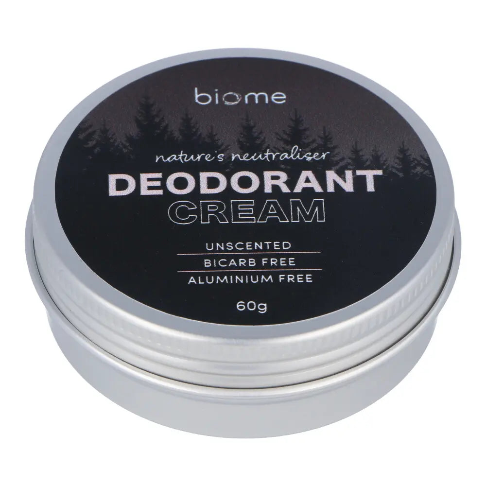 Biome Natural Deodorant Cream - Unscented Aluminum-Free Formula for Sensitive Skin | All-Day Odor Protection | Eco-Friendly & Cruelty-Free | Perfect for Daily Use, Travel, and Gym