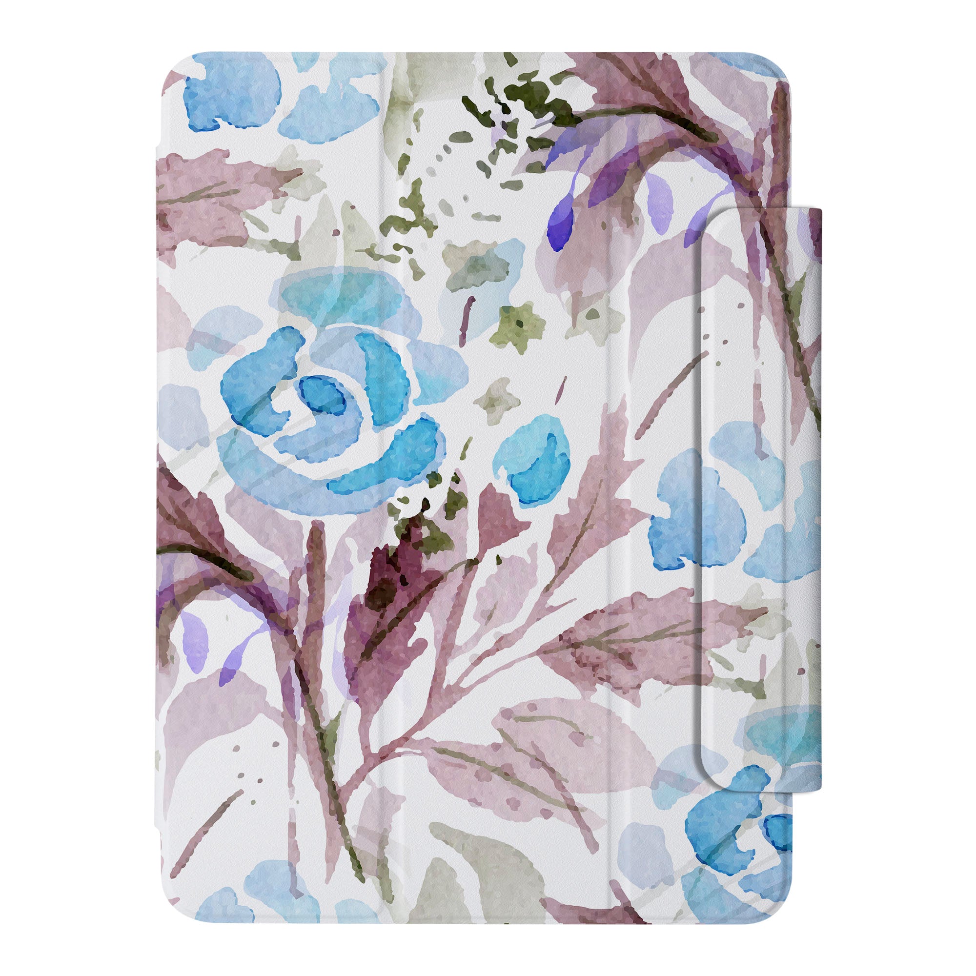 iPad SlimFit Case with Watercolor Flower Design - Ultra Thin Lightweight Protective Cover for iPad Air/Pro, Perfect for Work, Travel & Everyday Use