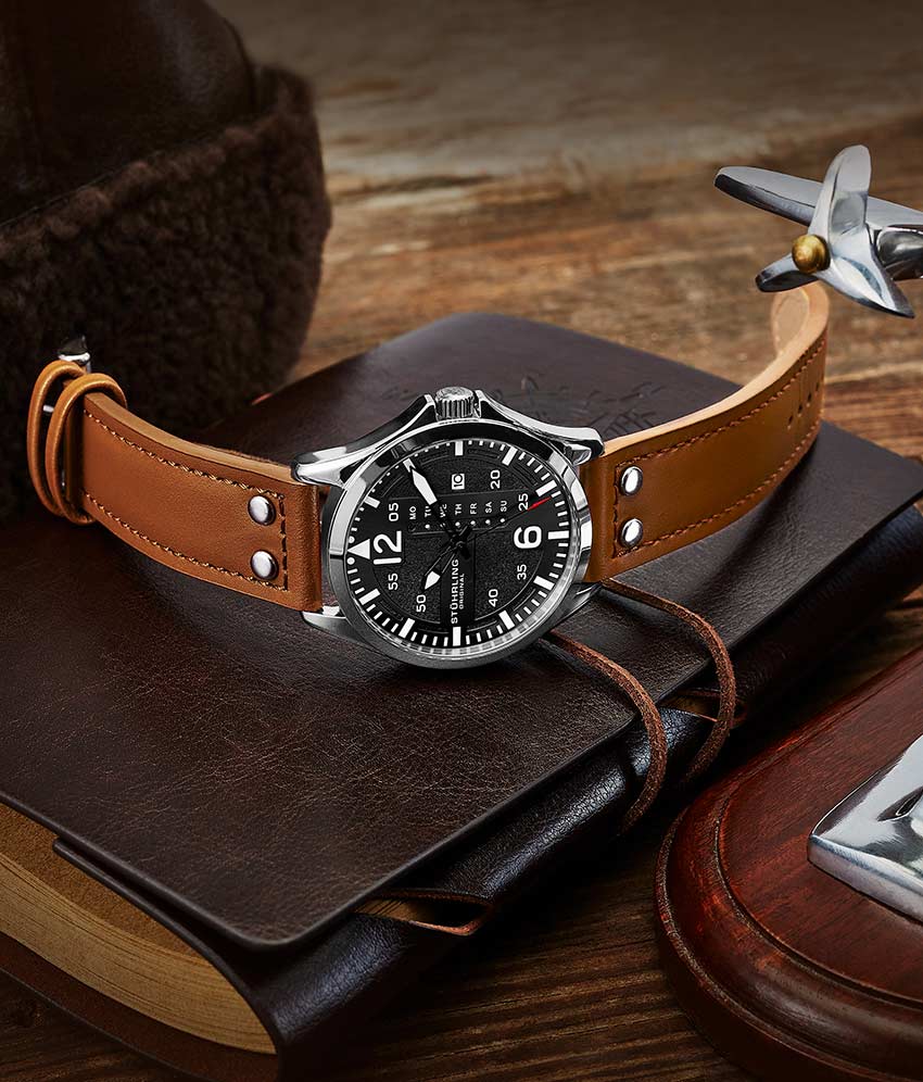 Aeronaut 3916 43mm Quartz Aviator Watch for Men - Stylish Pilot Chronograph for Aviation Enthusiasts & Everyday Wear