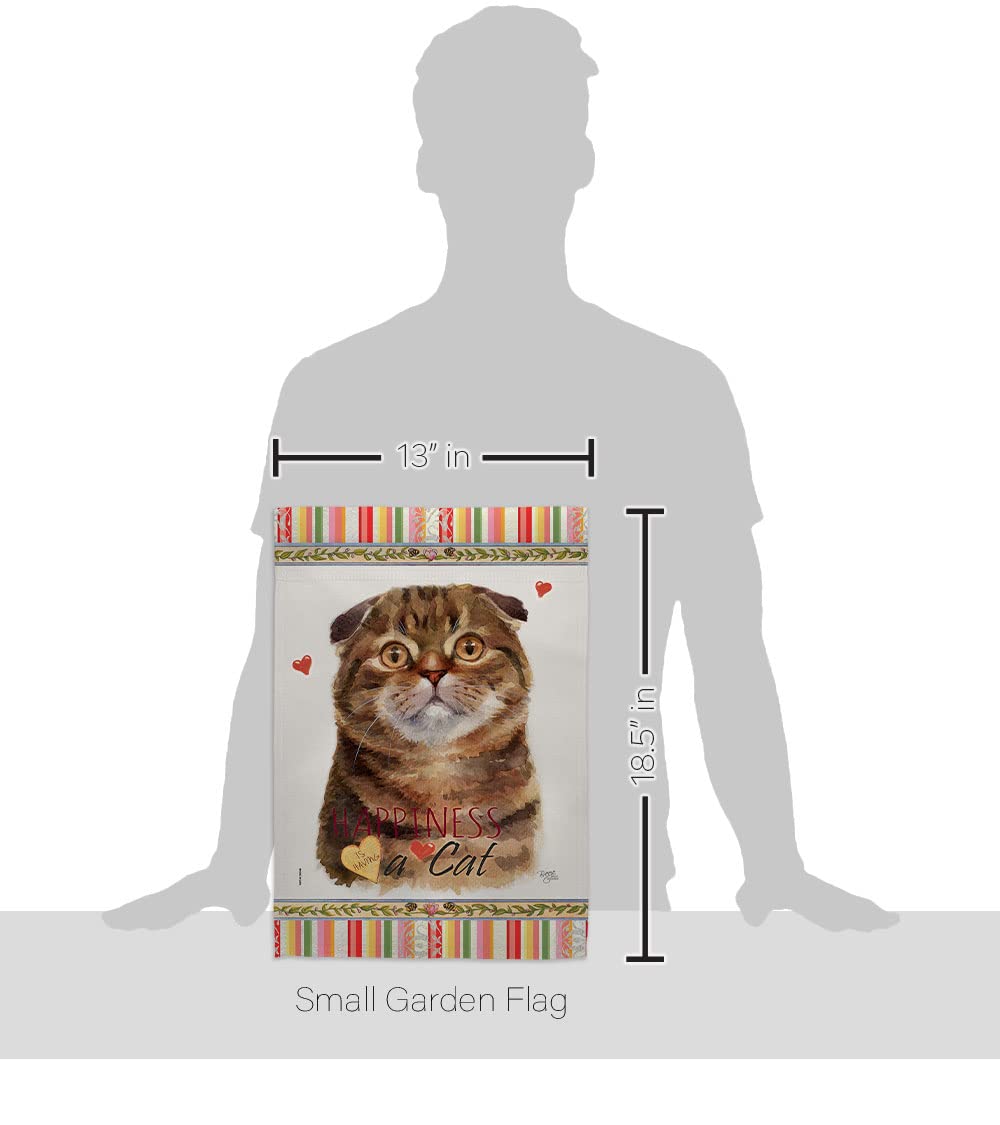Cat Garden Flag Set with Stand - Double-Sided Pet Decor for Yard & Home