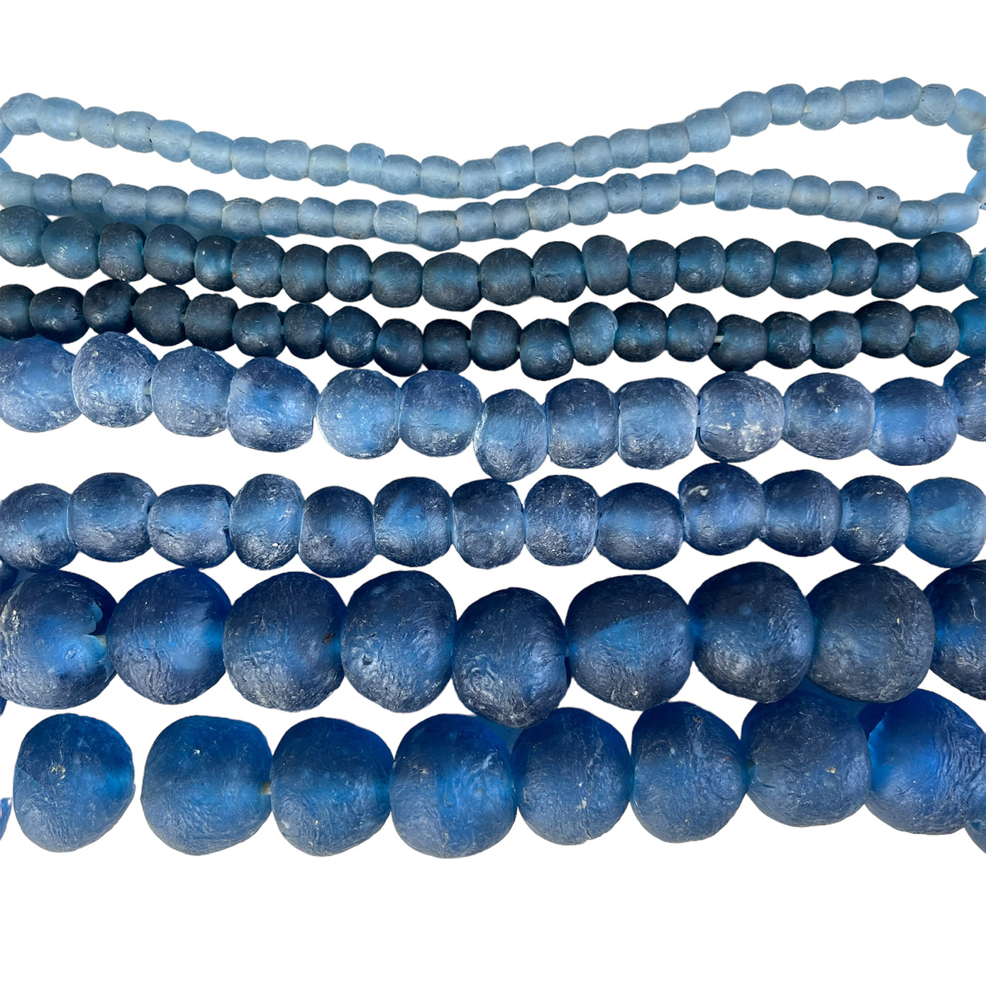 Handmade African Recycled Glass Beads - Eco-Friendly Jewelry Making Supplies for DIY Bracelets, Necklaces & Home Decor