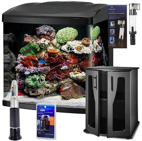 Coralife Size 32 BioCube Basic Reef Aquarium Kit - Complete 6-Piece Saltwater Fish Tank Starter Bundle for Marine Life | Perfect for Home, Office & Classroom Aquarium Setups