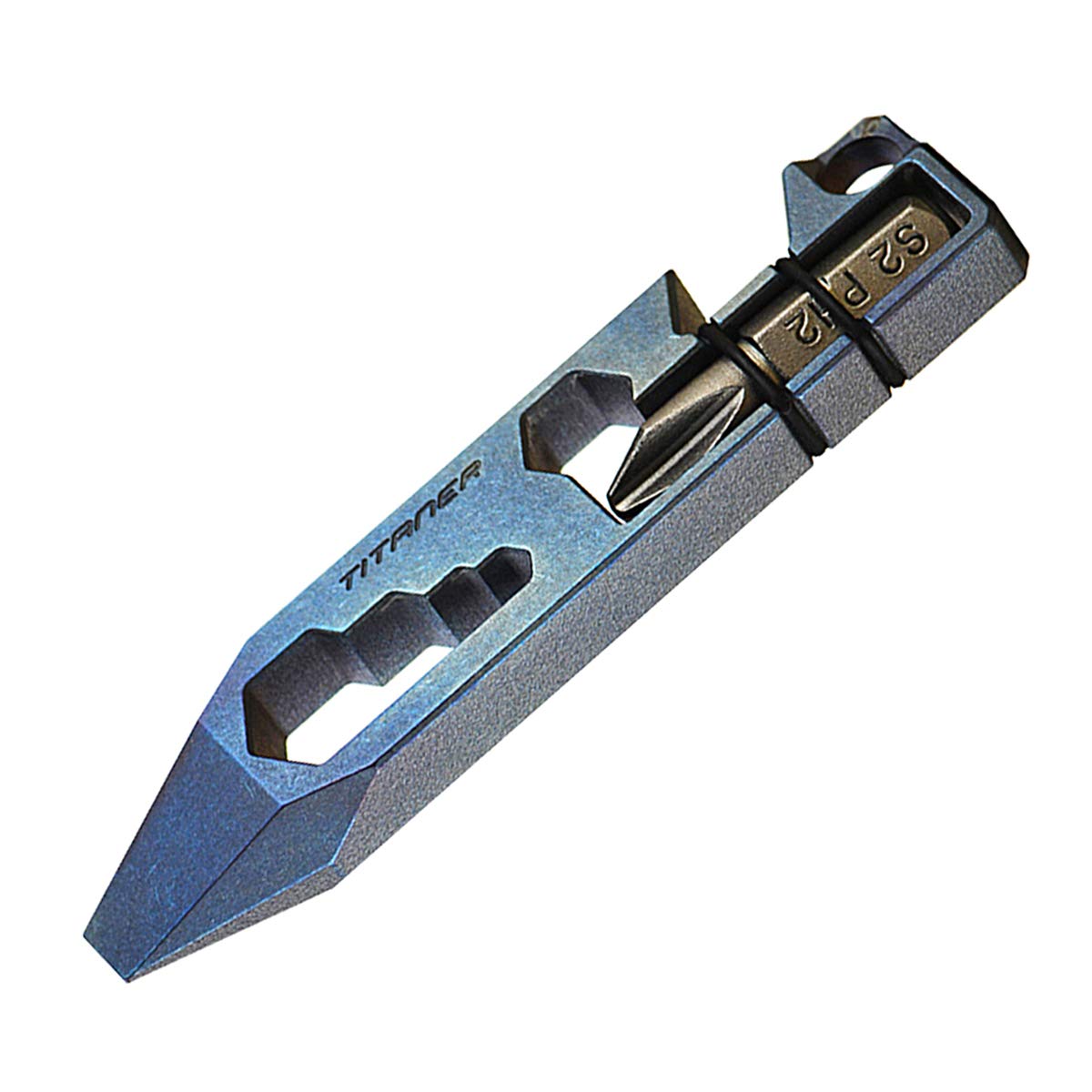 Premium Titanium EDC Pry Bar - Multi-Tool with Bottle Opener, Screwdriver & Wrench - Durable Keychain Gear for Outdoor, Survival & Everyday Carry (Blue) - Perfect for Camping, Hiking, DIY & Emergency Situations