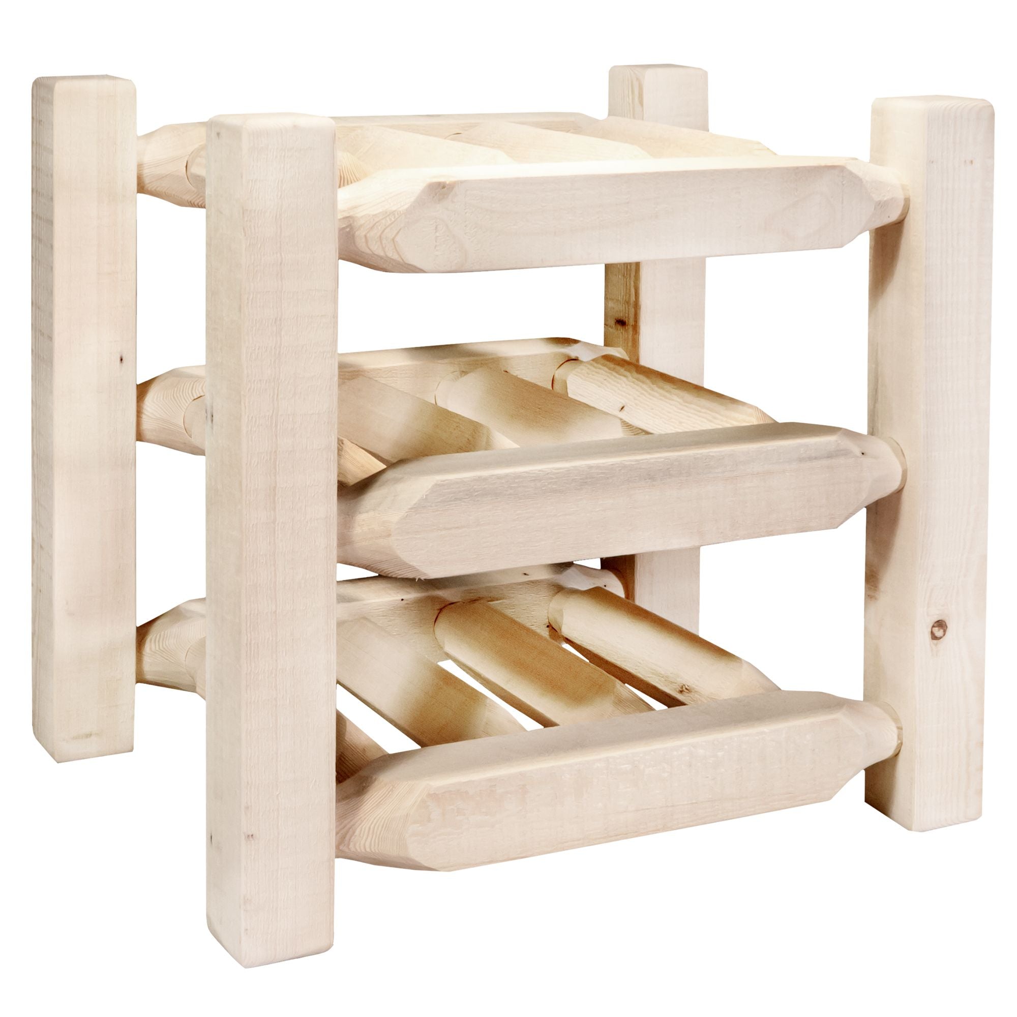 Stylish Homestead Countertop Wine Rack - Holds 6 Bottles - Perfect for Kitchen, Dining Room & Bar Decor - Space Saving Wine Storage Solution