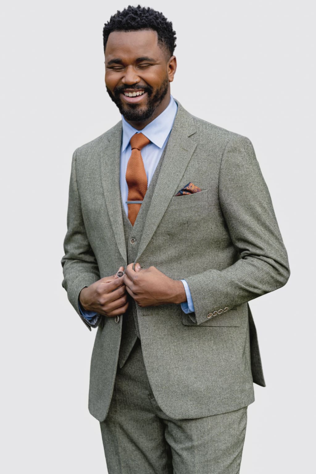 Skopes Jude Sage Green Tweed Wedding Suit Jacket for Men - Elegant Formal Blazer for Groom, Groomsmen & Special Occasions