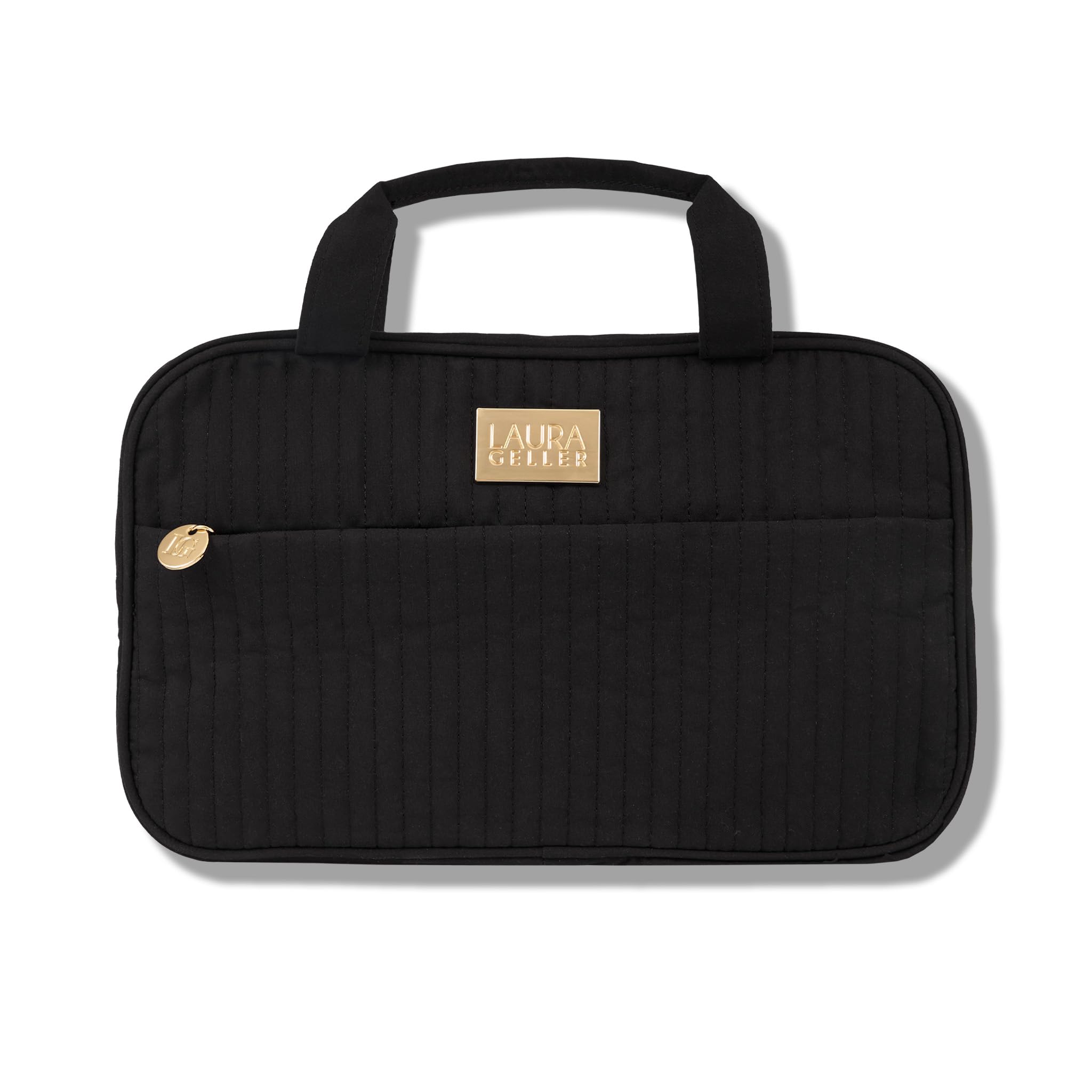 LAURA GELLER Travel Makeup Bag - Large Hanging Toiletry Organizer for Women, Black | Perfect for Vacation & Daily Use