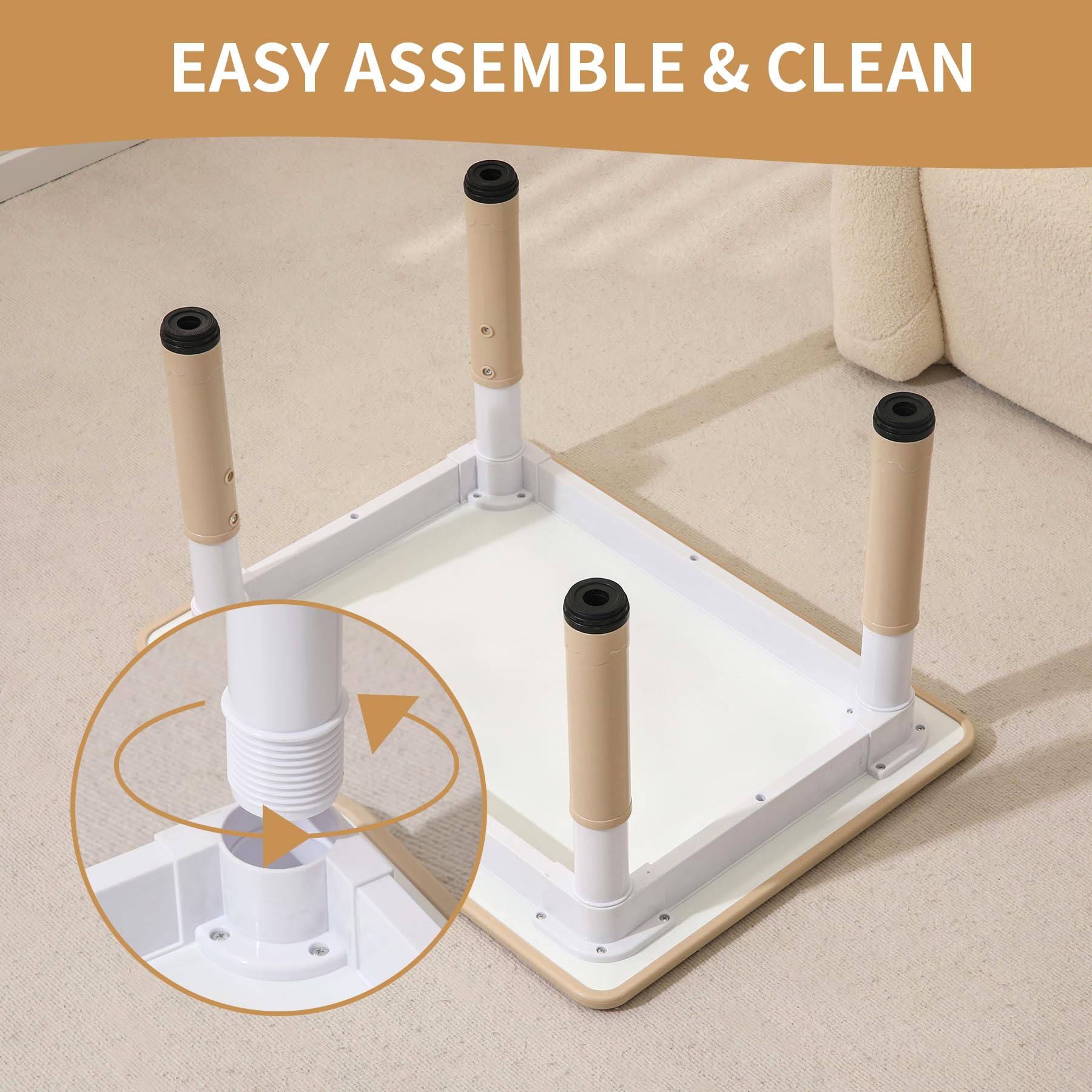 **Height-Adjustable Toddler Table and 4 Chairs Set - Kids Study & Activity Table with Graffiti Desktop for Boys & Girls Ages 3-8 (Max 300lbs) - Perfect for Learning, Drawing & Playtime at Home or Preschool**