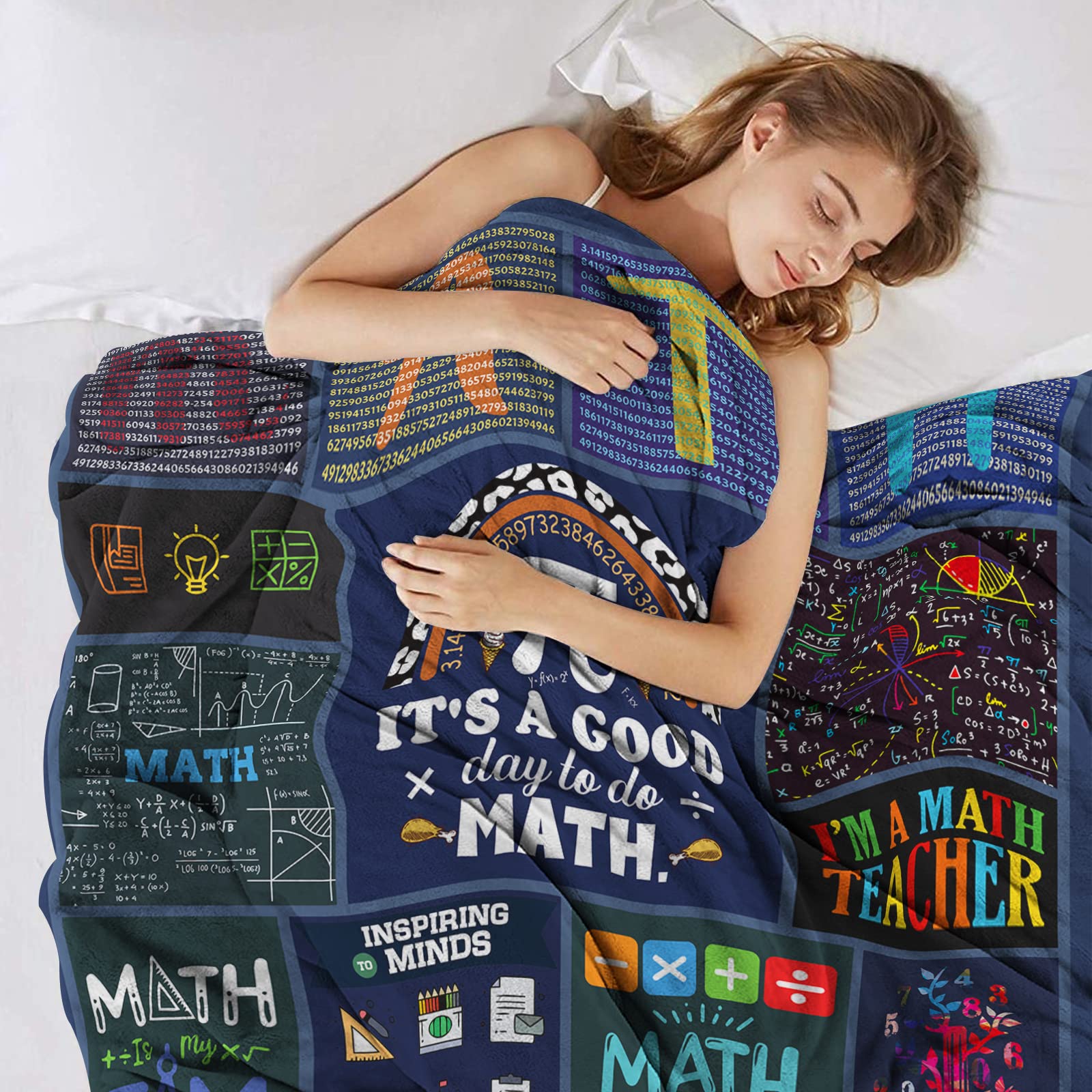 Soft Fleece Math Teacher Blanket - 60