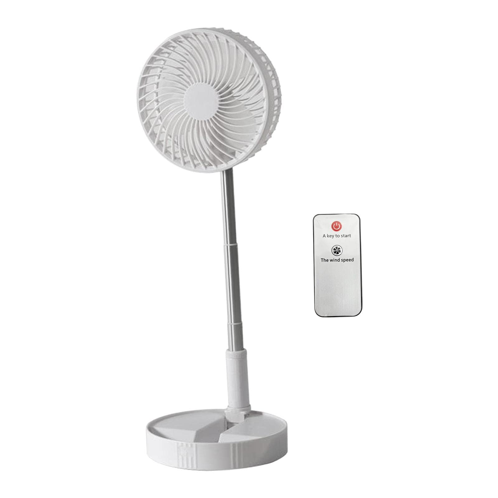 Portable Air Cooling Fan with Remote Control - USB Rechargeable, Folding & Rotatable Desk Fan for Bedroom & Office - 7200mAh Battery - Perfect for Summer Use, Travel, and Home Cooling