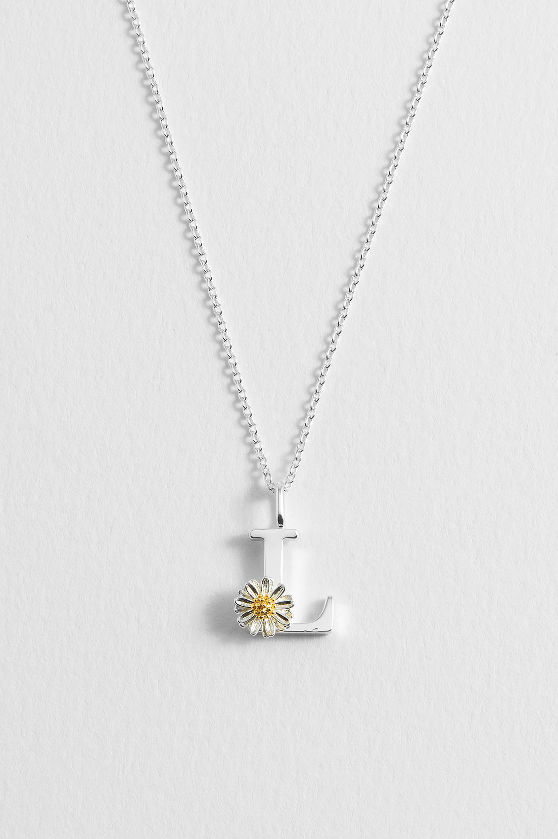 Wildflower Initial Pendant Necklace - Personalized Floral Letter Jewelry for Women - Perfect for Birthdays, Anniversaries & Everyday Wear