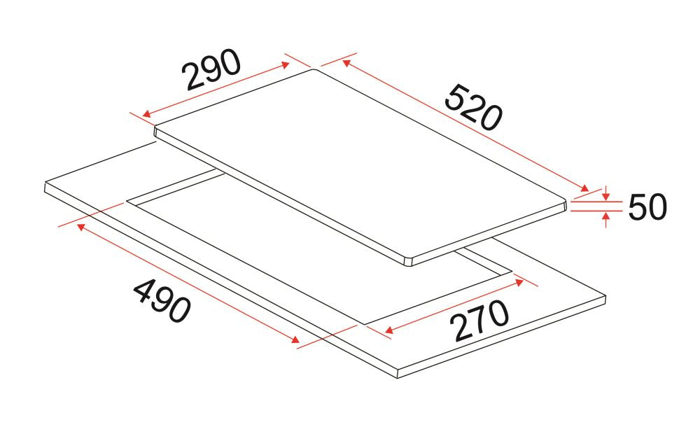EF HB AV 231 A 30cm Built-in Vitro Ceramic Hob - HBAV231A - Perfect for Modern Kitchens & Small Spaces
