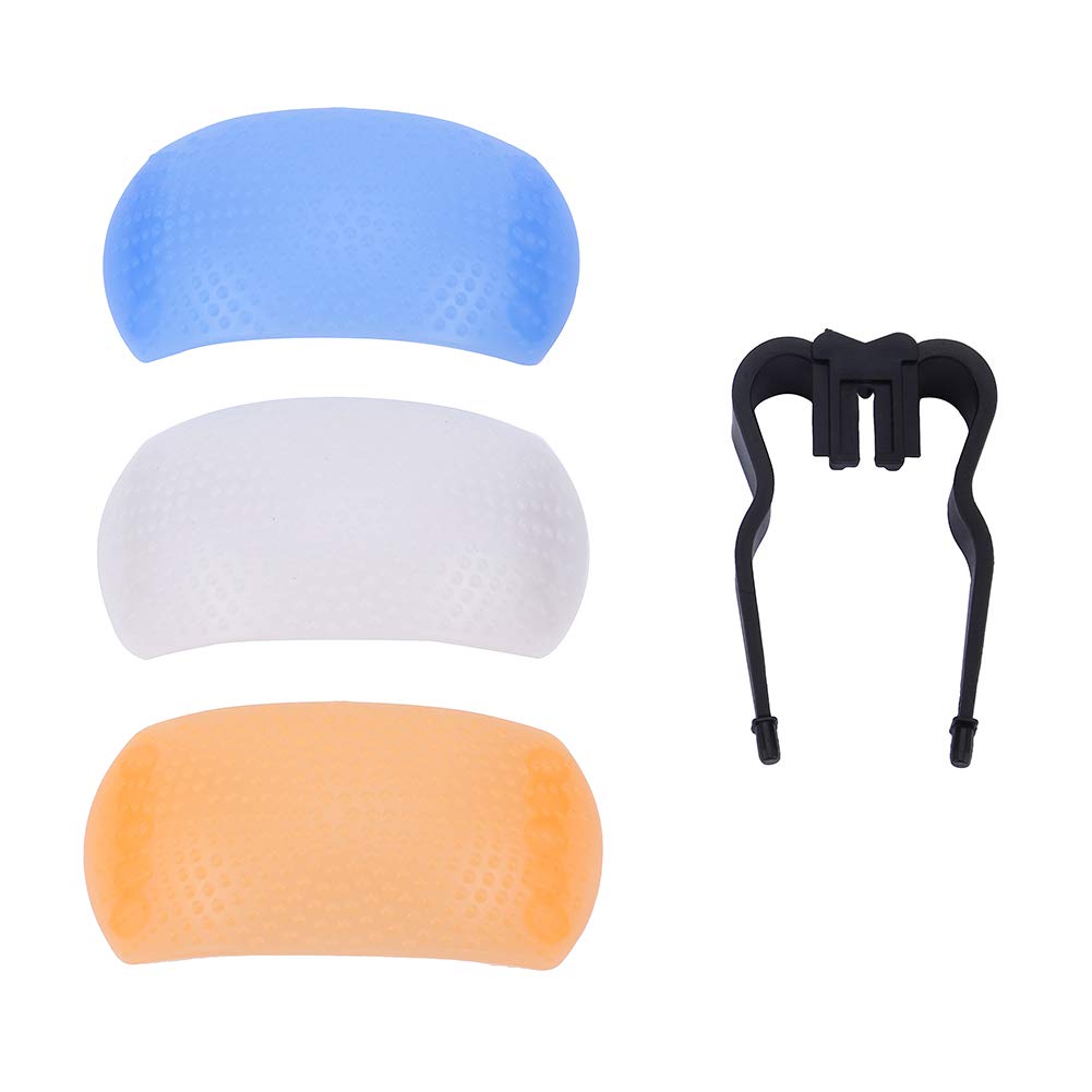 Professional 3-Color 8741mm Flash Bounce Diffuser Cover for DSLR Camera - Soft Light Diffuser for Photography - Perfect for Portraits, Product Shots & Low-Light Conditions