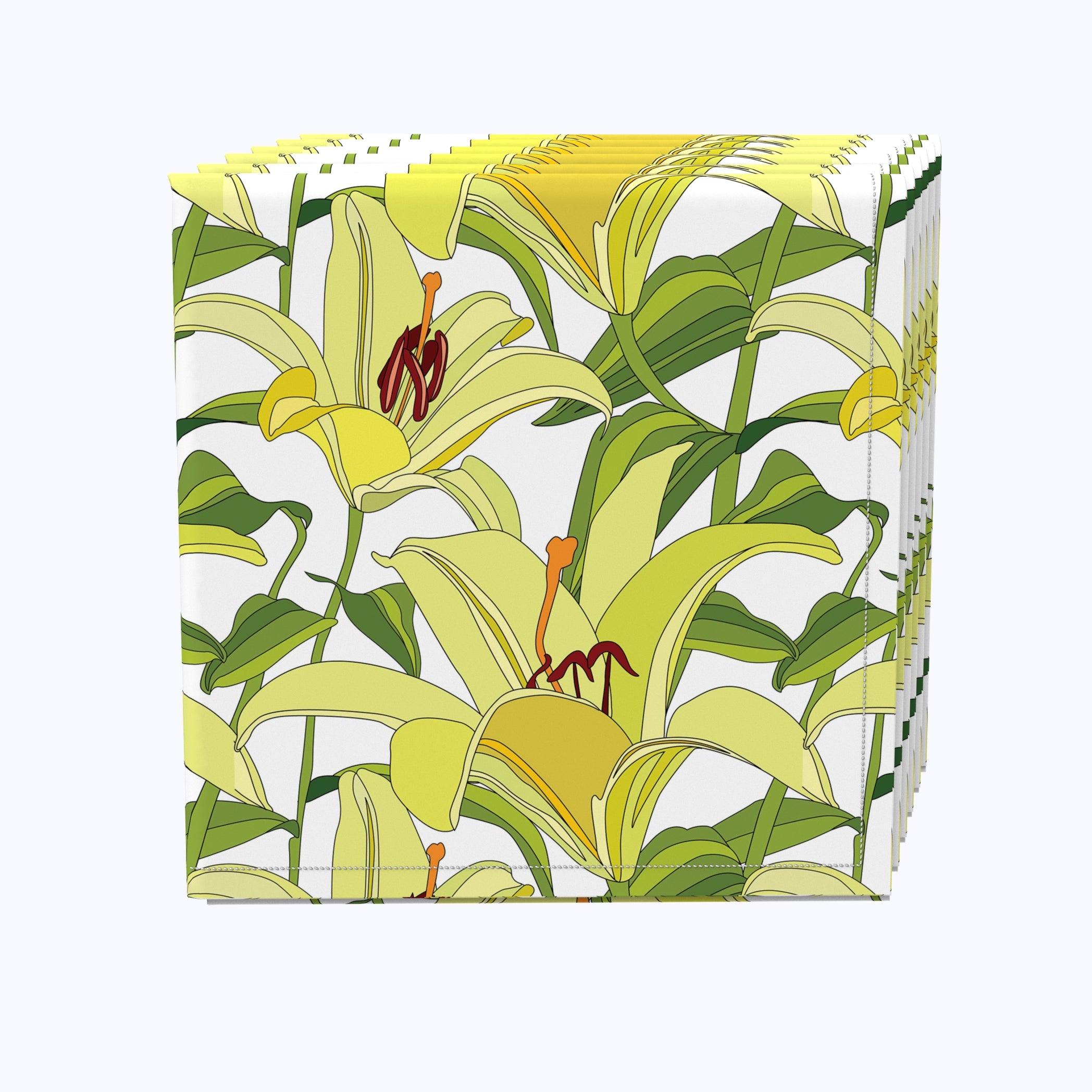 Citrus Tigerlily Printed Paper Napkins for Party, Wedding & Dinner Table Decor - 20 Count Disposable Decorative Napkins