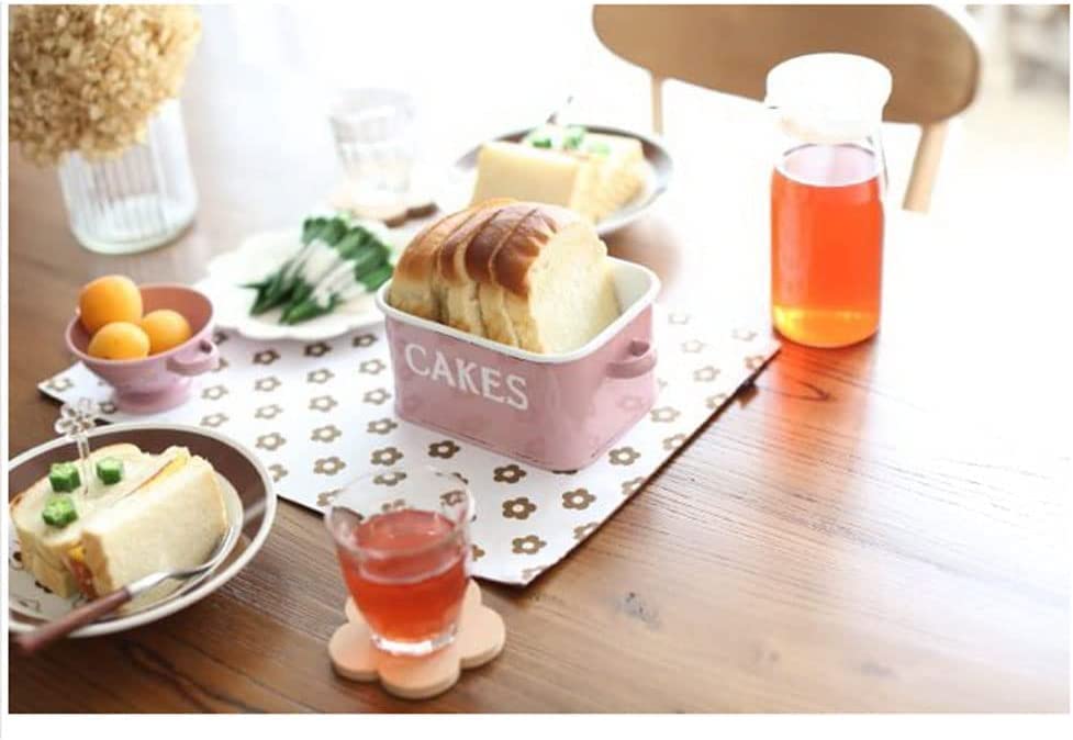 Vintage Metal Bread Box with Lid - Large Capacity Retro Kitchen Bread Storage Bin (21x9cm) - Perfect for Countertop Bread, Pastries, and Baked Goods Organization
