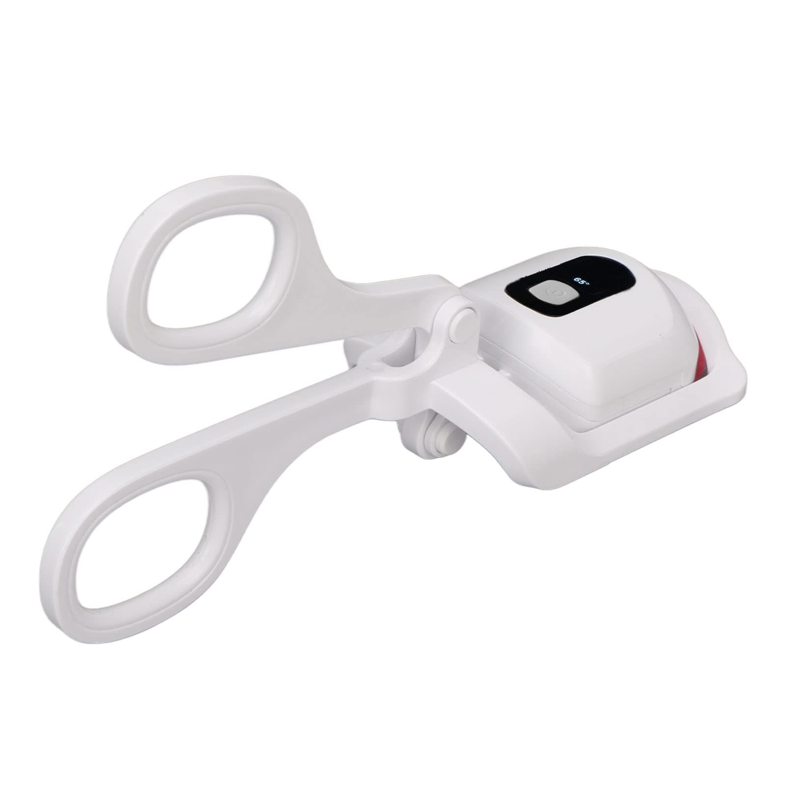 Heated Eyelash Curler with 3 Temperature Settings - White LCD Heated Lash Curler for Long-Lasting Curls | Perfect for Home Makeup, Travel & Professional Use