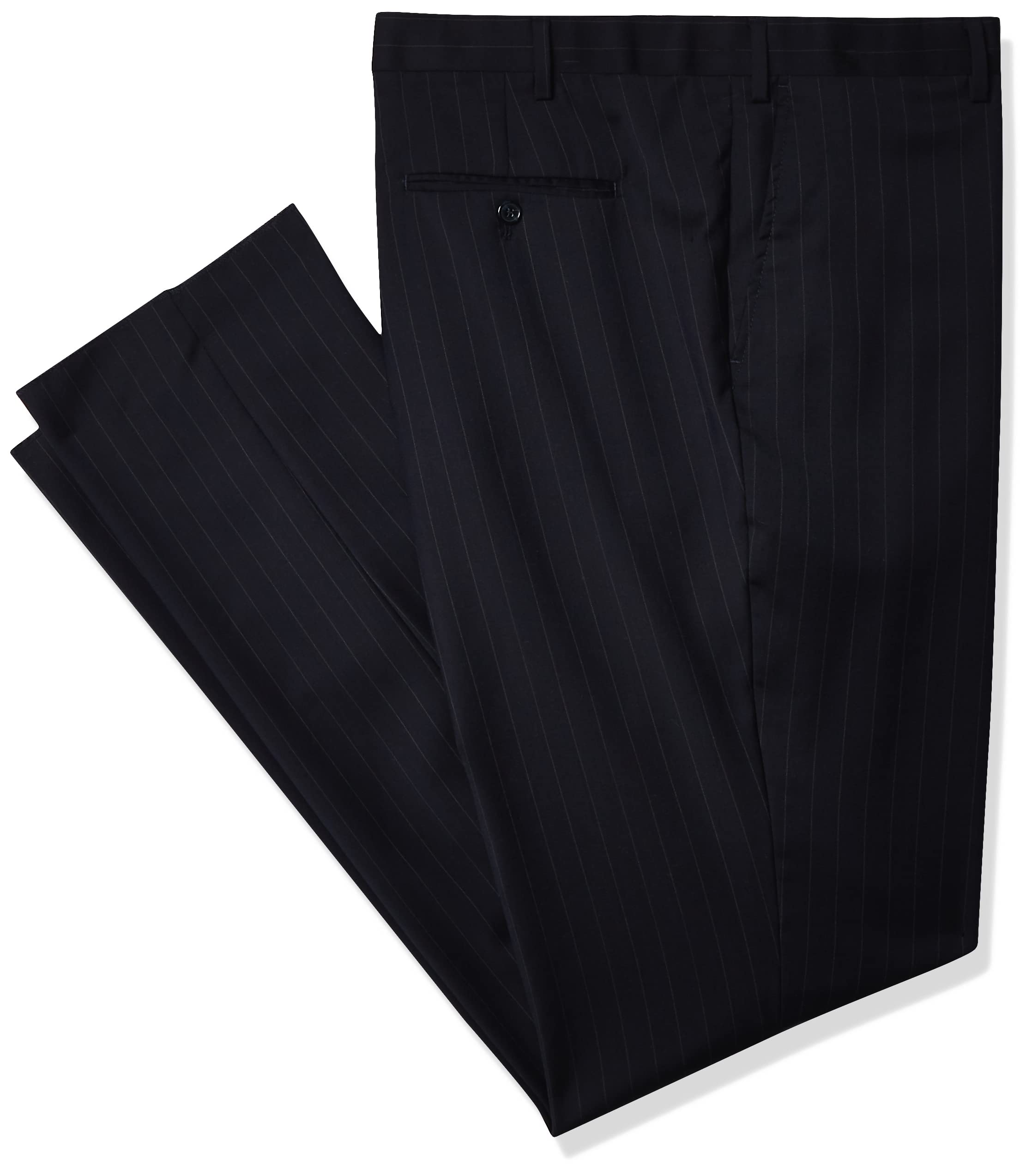 Premium Men's High Twist Wool Suit Pants - Flat Front Design for Business & Formal Wear | Office, Wedding & Special Occasion Attire