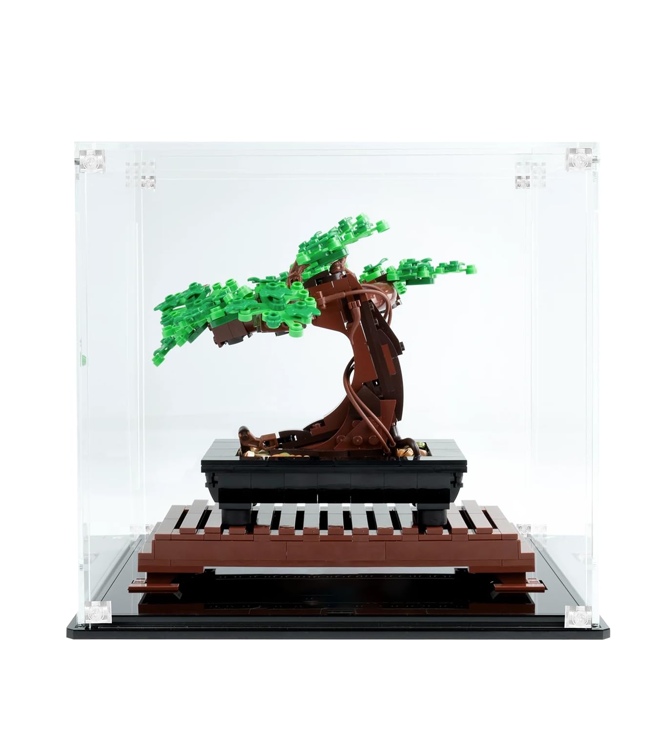 NOVDA Acrylic Display Case for LEGO Icons Bonsai Tree 10281 - Dust-Proof Showcase Box 25x25x25cm (Model Not Included) - Perfect for Home Decoration, Office Display & LEGO Collection Protection