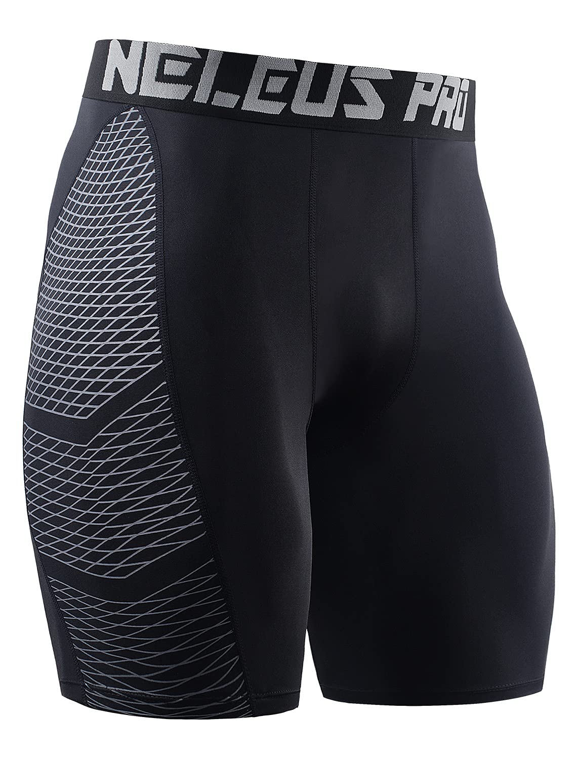 NELEUS 3-Pack Men's Compression Shorts - Moisture Wicking, Breathable & Anti-Chafing Workout Underwear for Running, Gym & Sports Activities