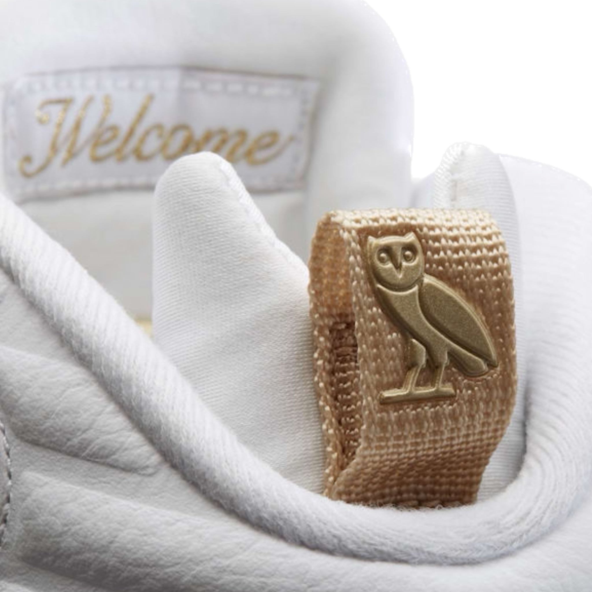 Air Jordan 8 Retro OVO Sneakers - White, Blue, Metallic Gold & Varsity Red Colorway | Men's Basketball Shoes for Court Play & Streetwear Fashion