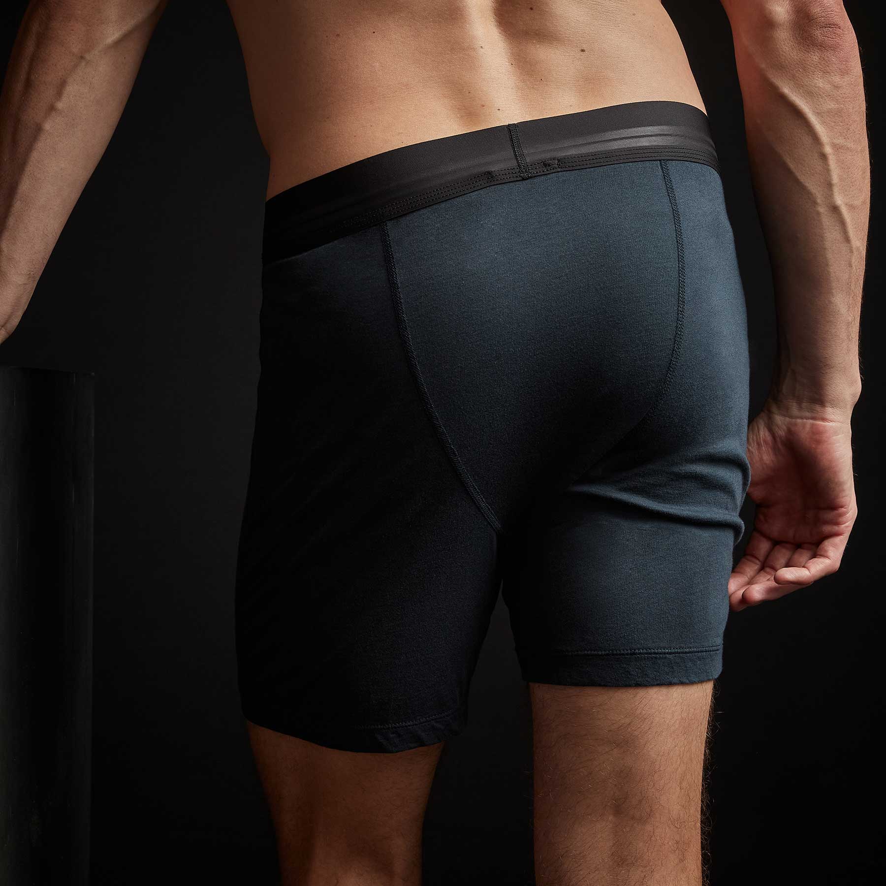 Luxe Lotus Relaxed Fit Boxer Shorts for Men - Soft Breathable Cotton Underwear - French Navy - Perfect for Lounge, Sleep & Everyday Comfort