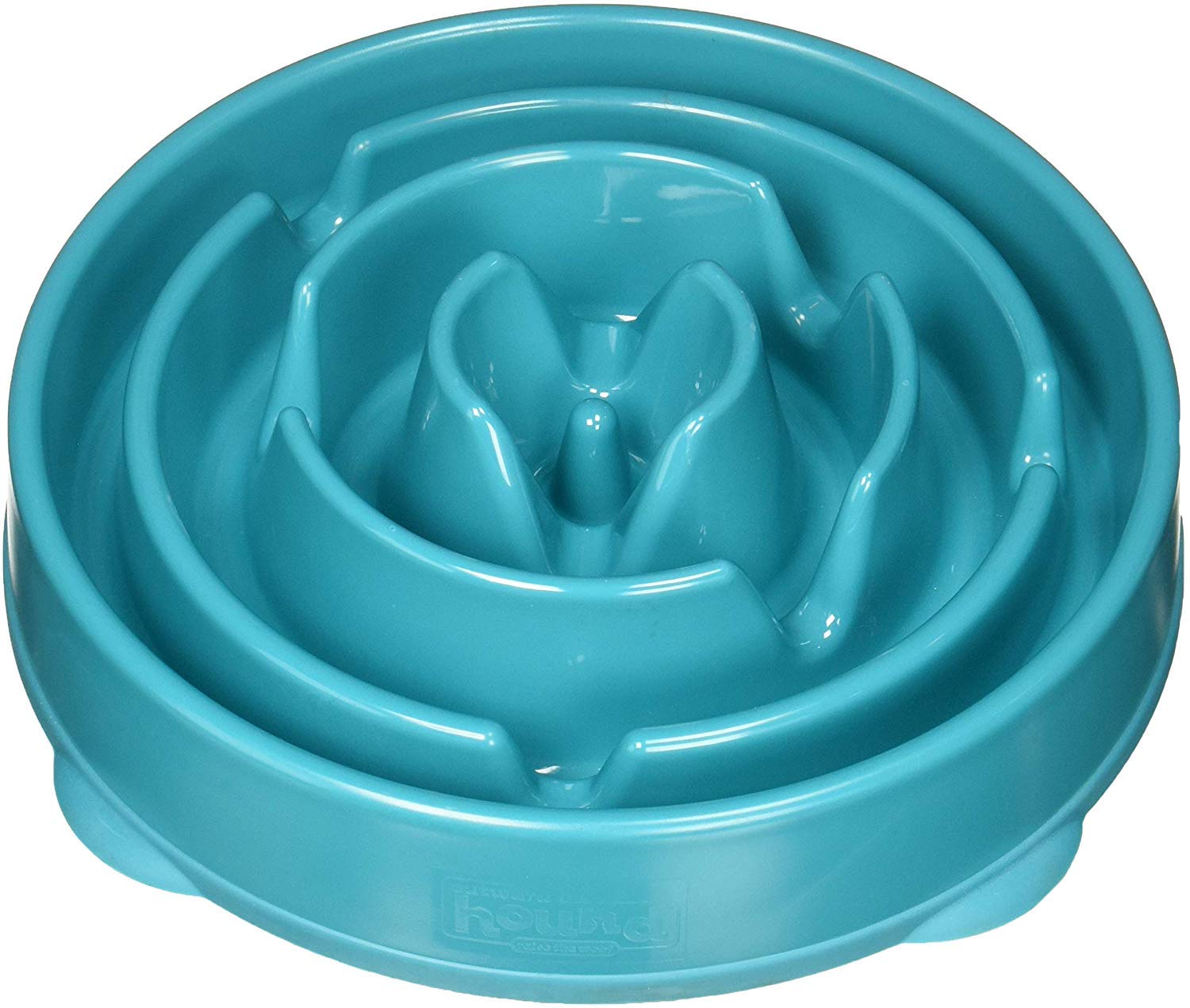Outward Hound Fun Feeder Slo Bowl - Slow Feeder Dog Bowl for Large & Medium Dogs - Turquoise Pet Bowl for Mealtime Fun & Digestion Aid - Perfect for Fast Eaters & Puzzle Lovers