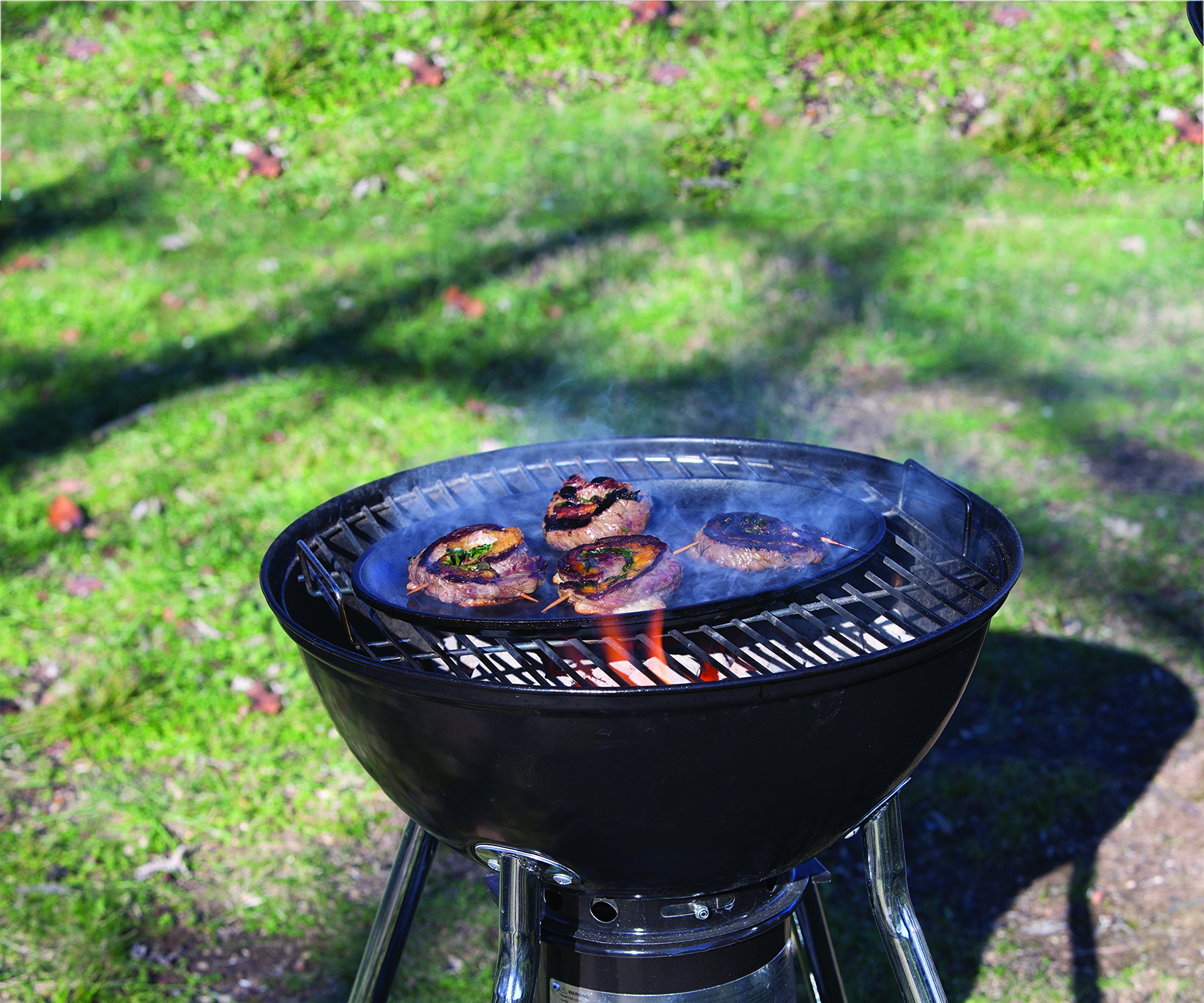 Lodge Logic 10 Inch Pre-Seasoned Cast Iron Handless Oval Serving Griddle - Perfect for Camping, Outdoor Cooking & Family Breakfasts