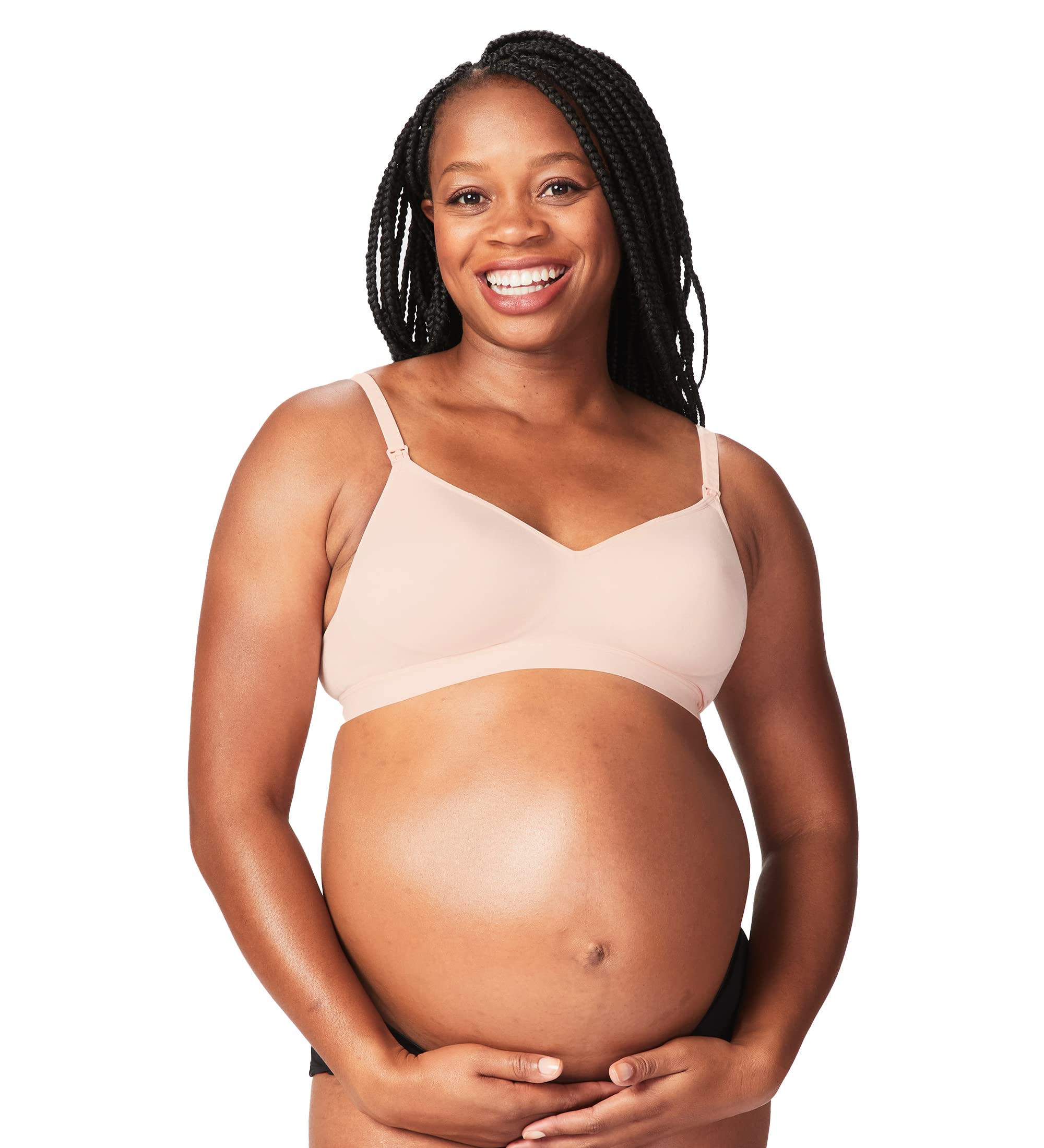 Cake Maternity Charley M Buddy Women's Nursing Bra - Seamless Contour T-Shirt Maternity Bra for Pregnancy & Breastfeeding | Comfortable Everyday Wear for Moms