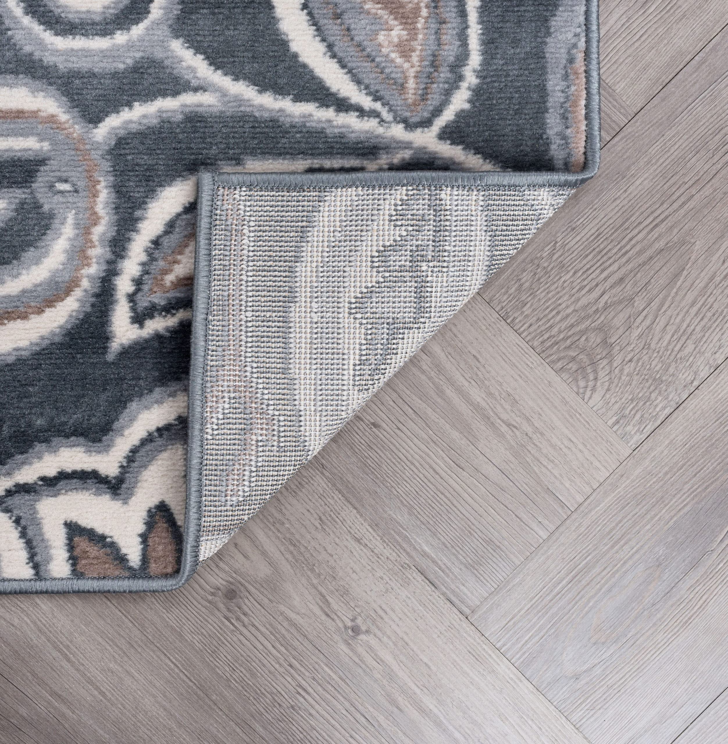 Tayse Gray Modern 4x6 Area Rug - Soft Contemporary Indoor Carpet for Living Room, Bedroom, Dining Room & Kitchen - Non-Slip Entryway Runner - Perfect for Home Decor & High Traffic Areas