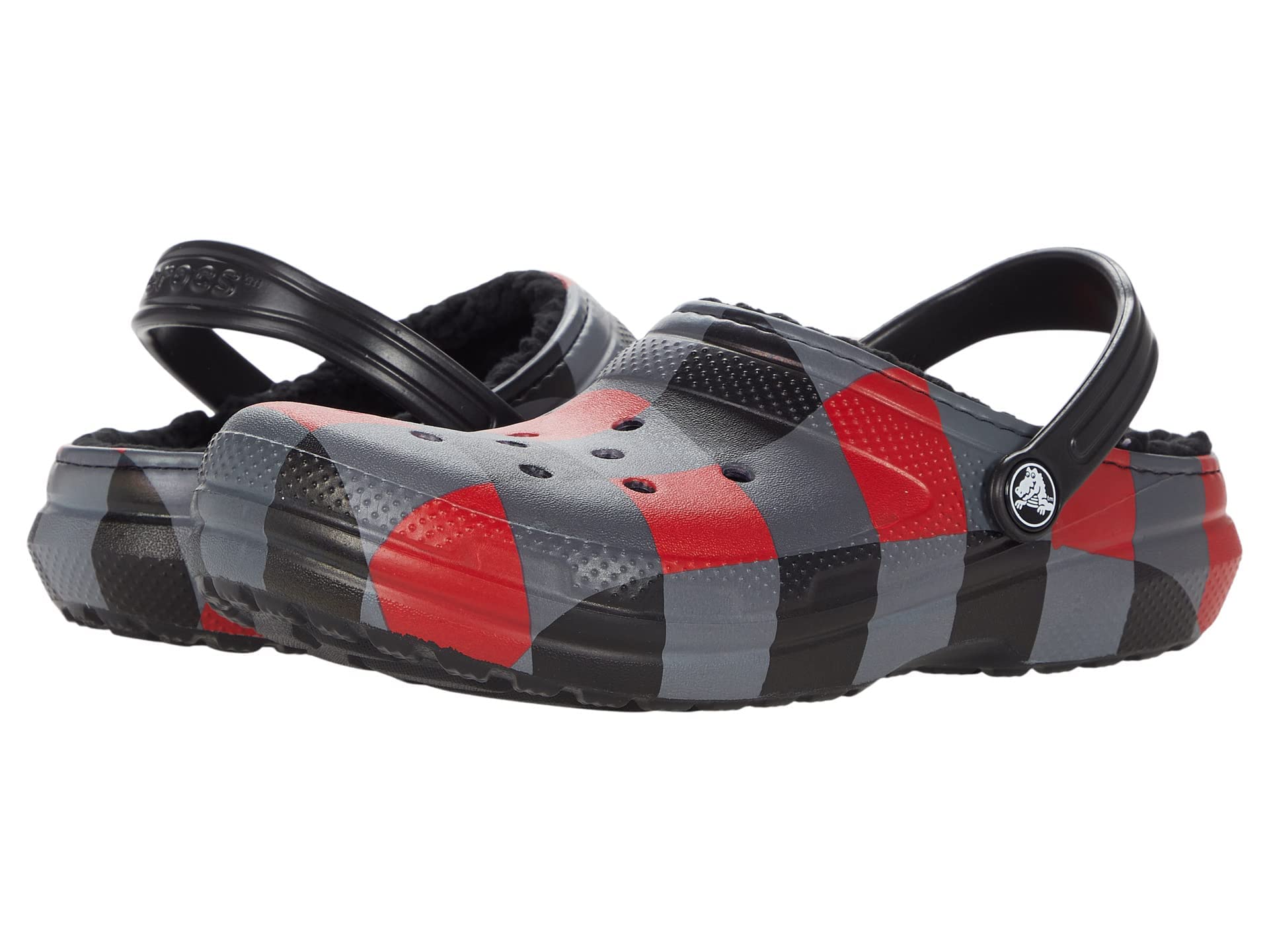 Crocs Kids' Classic Lined Plaid Clog - Comfortable Winter Shoes for Boys & Girls - Perfect for Indoor & Outdoor Play, School, and Cold Weather Activities