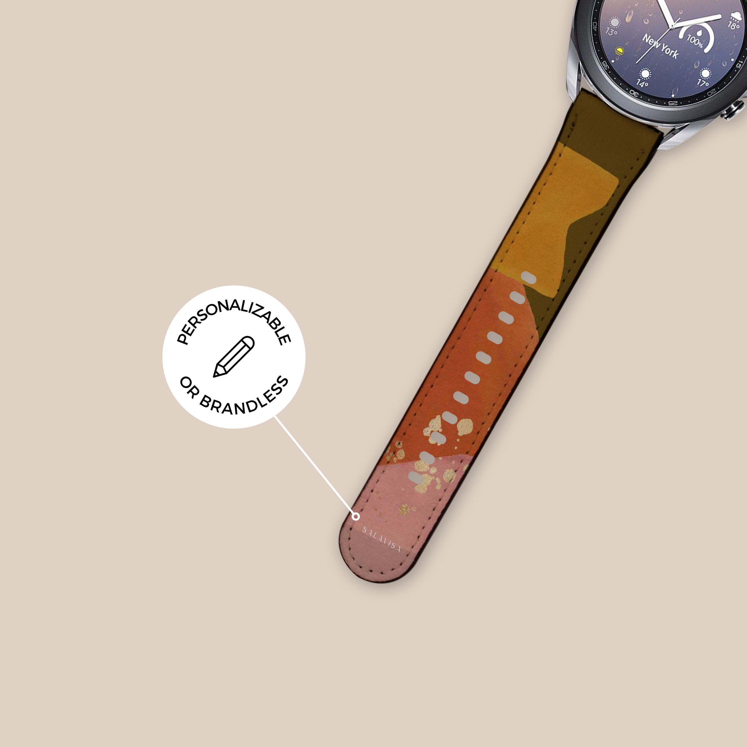 Olive Green Watercolor Galaxy Watch Band - Stylish & Durable Replacement Strap for Samsung Galaxy Watch - Perfect for Workouts, Casual Wear & Everyday Use